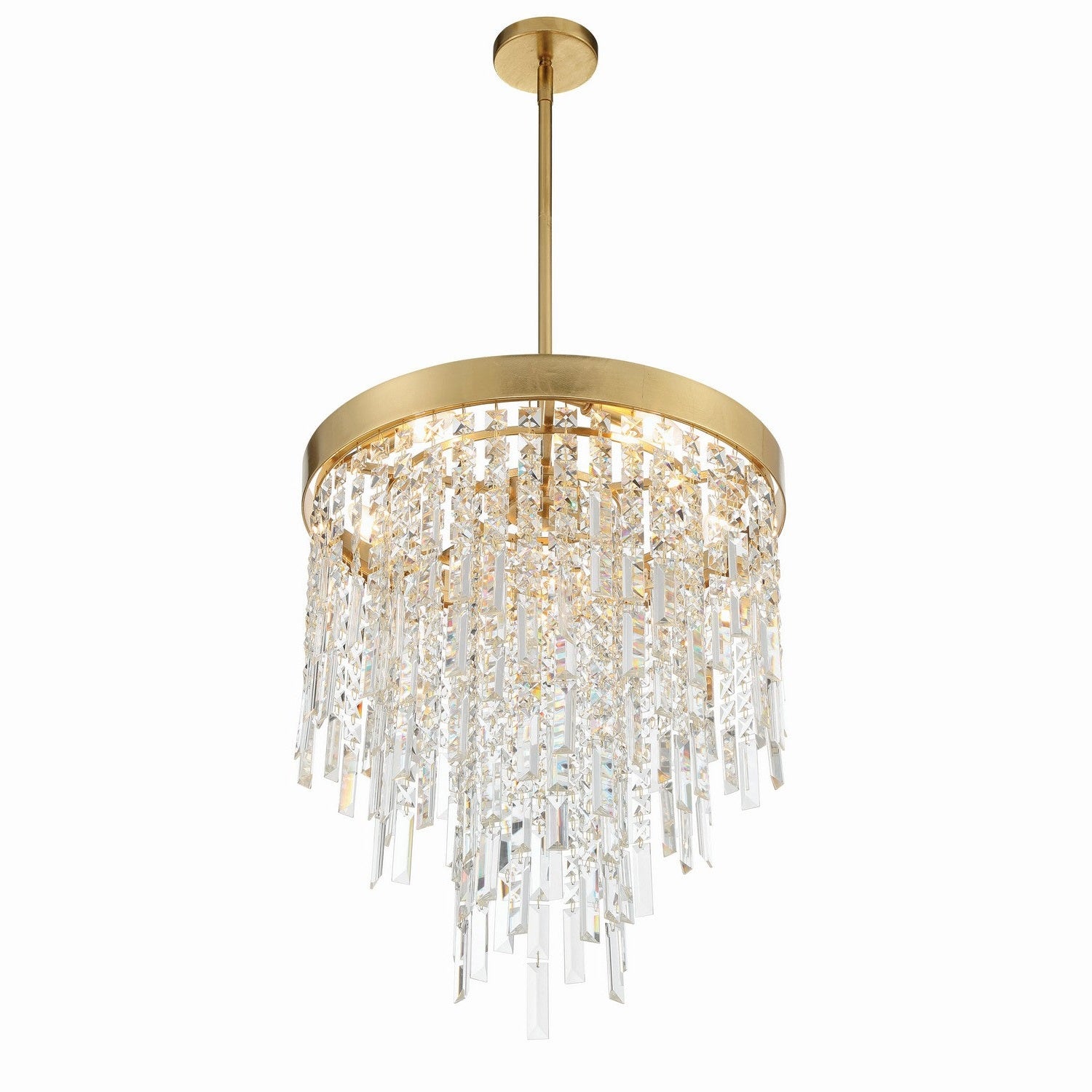 Crystorama - WIN-215-GA-CL-MWP - Five Light Chandelier - Winfield - Antique Gold