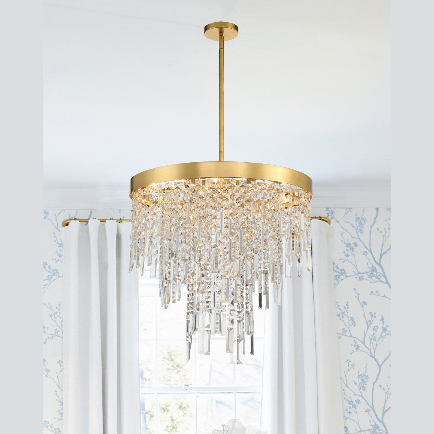 Crystorama - WIN-216-GA-CL-MWP - Six Light Chandelier - Winfield - Antique Gold