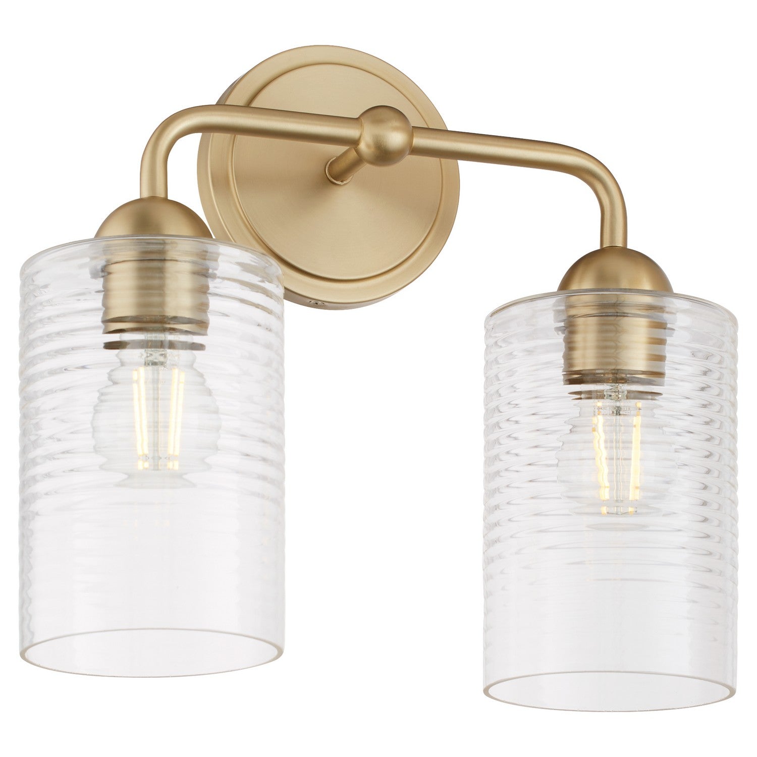 Quorum - 598-2-80 - Two Light Vanity - Charlotte - Aged Brass