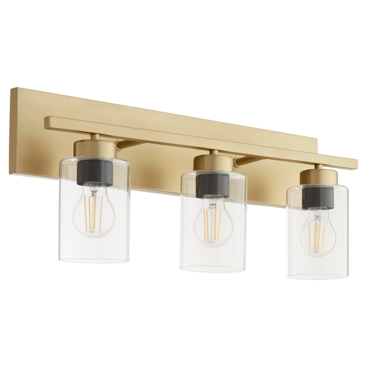 Quorum - 5012-3-80 - Three Light Vanity - Carter - Aged Brass