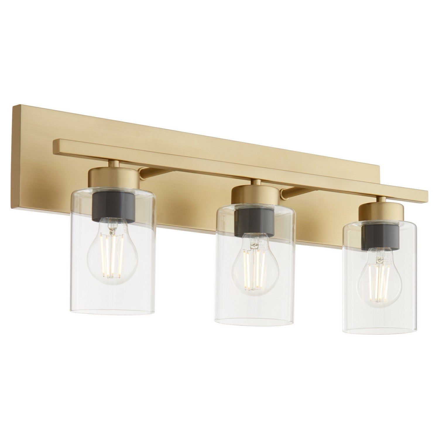 Quorum - 5012-3-80 - Three Light Vanity - Carter - Aged Brass
