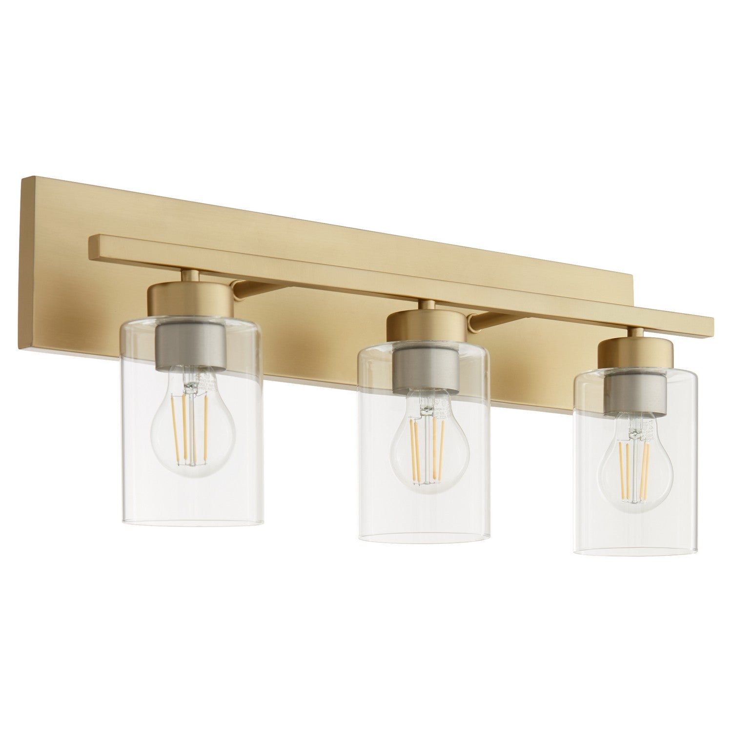 Quorum - 5012-3-80 - Three Light Vanity - Carter - Aged Brass