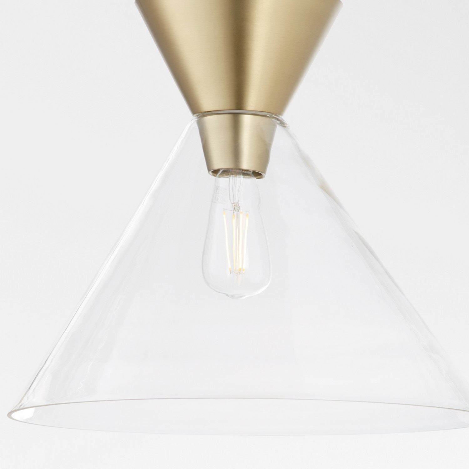 Quorum - 8119-280 - One Light Pendant - Beldar - Aged Brass w/ Clear Glass