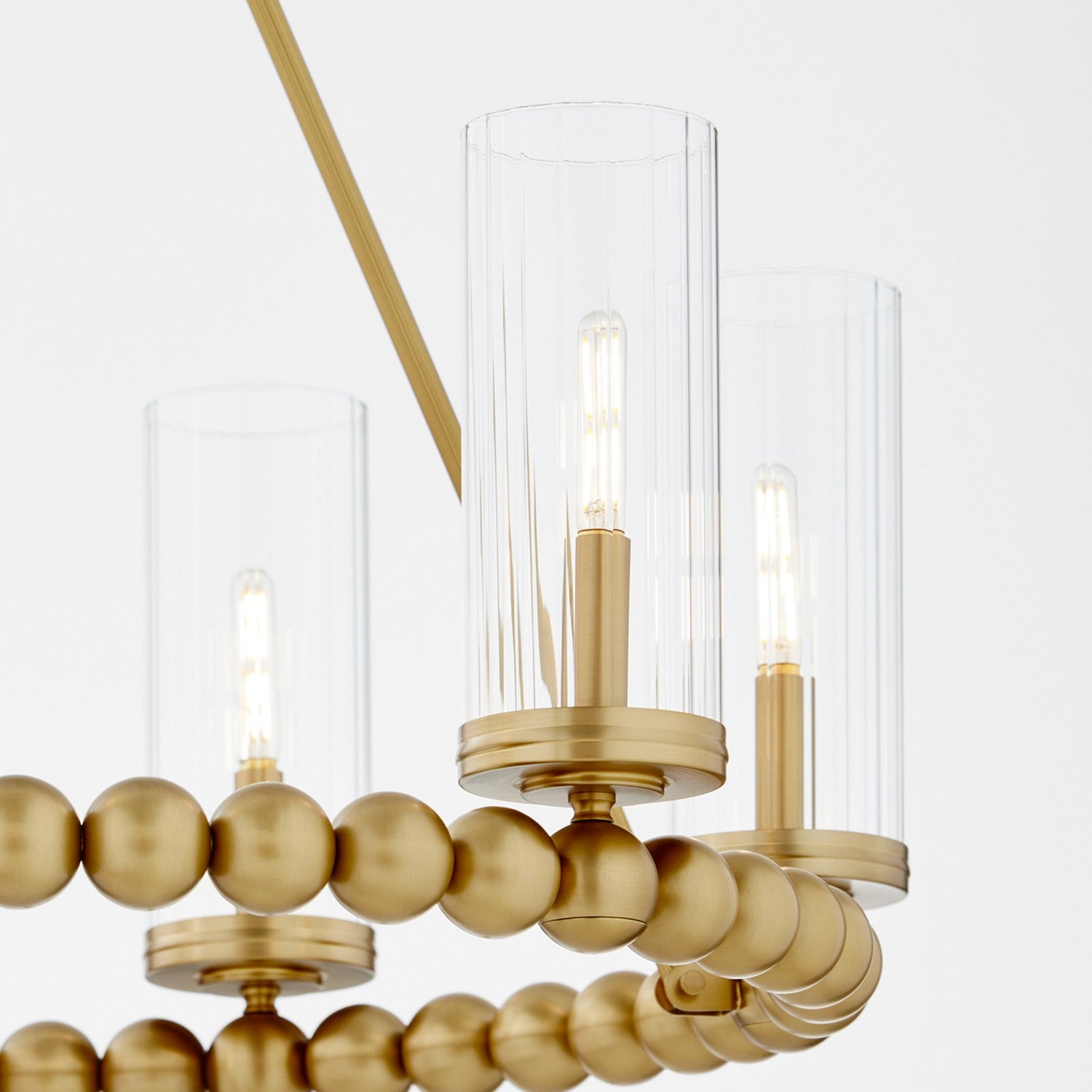Quorum - 661-6-80 - Six Light Chandelier - Lee Boulevard - Aged Brass