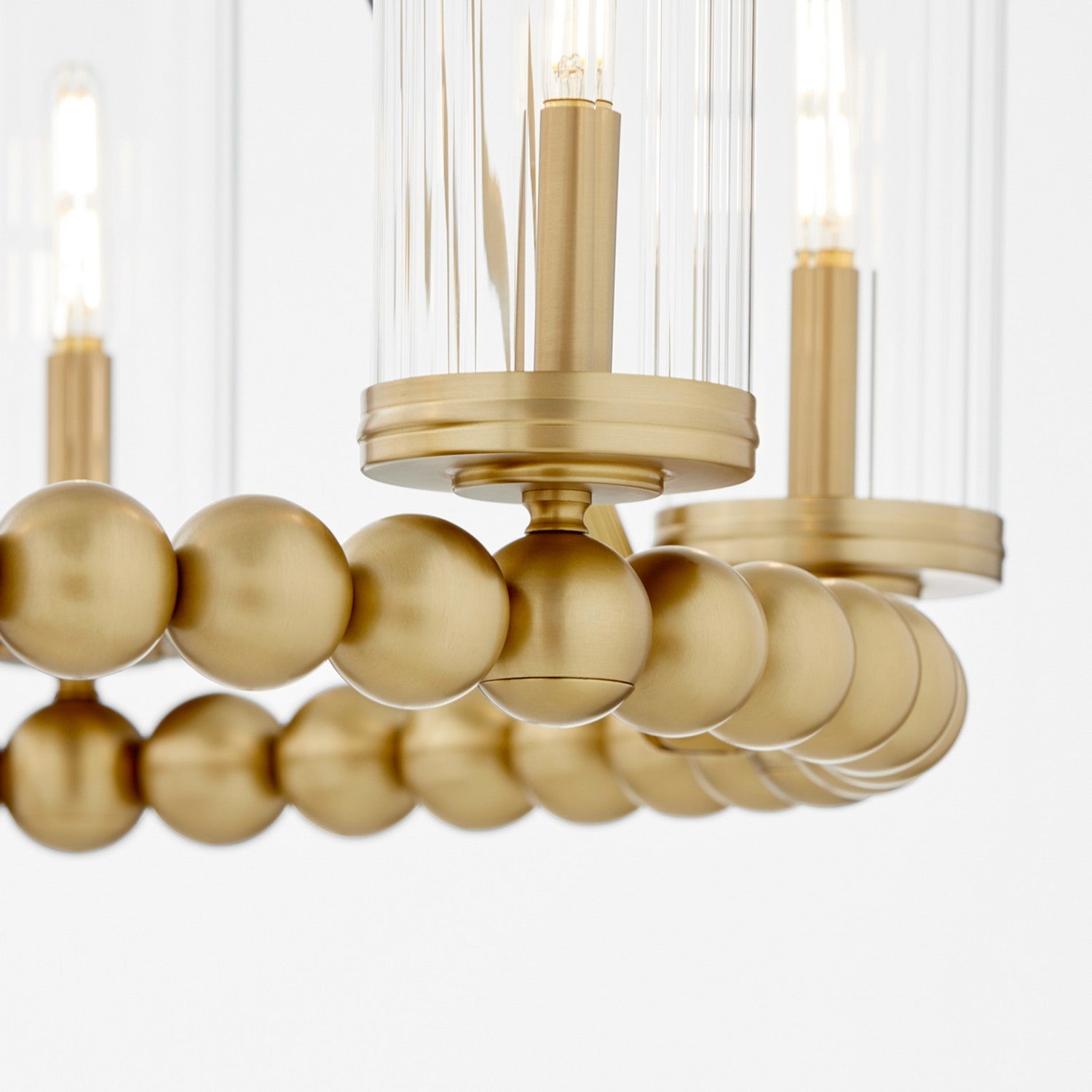 Quorum - 661-6-80 - Six Light Chandelier - Lee Boulevard - Aged Brass