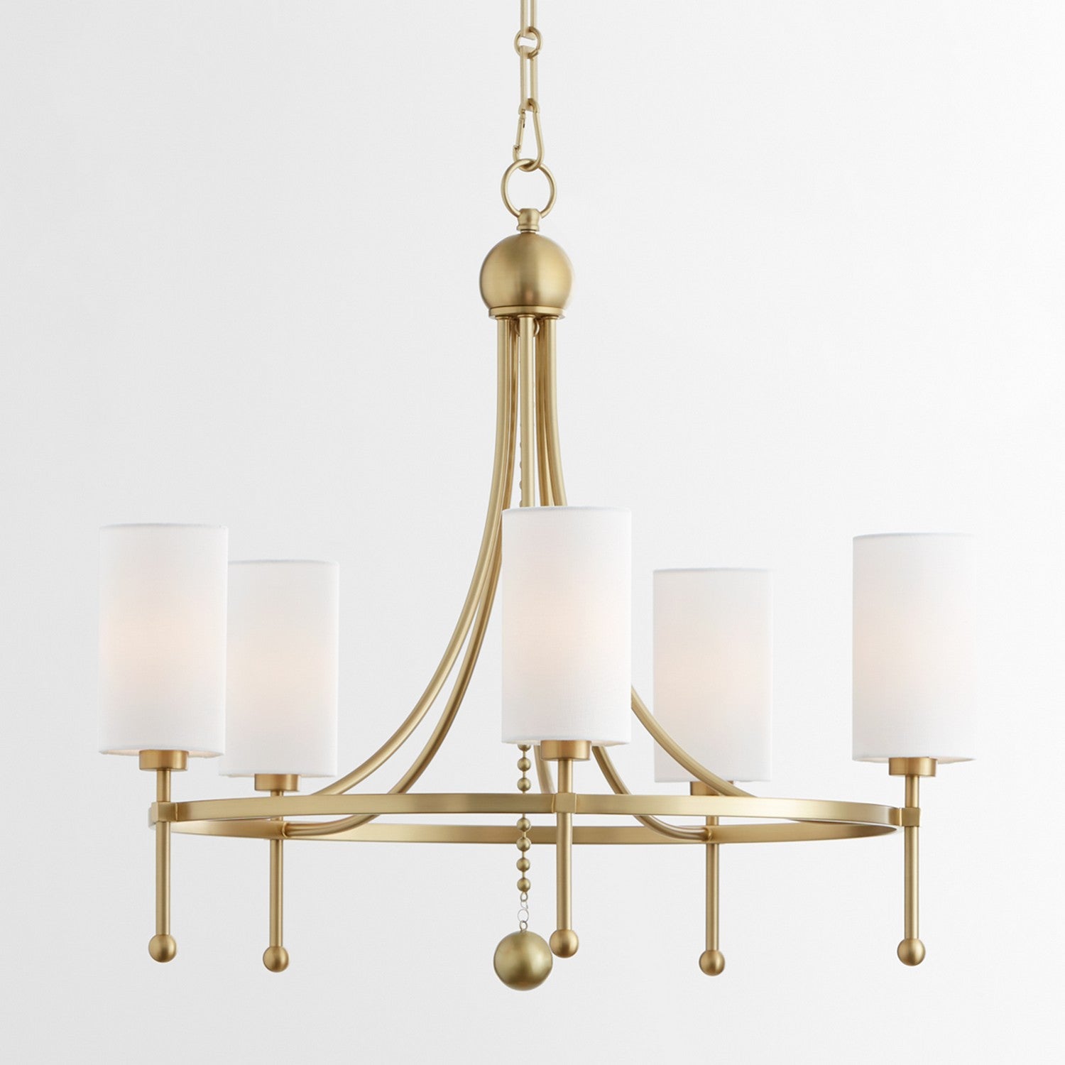 Quorum - 664-5-80 - Five Light Chandelier - Lee Boulevard - Aged Brass