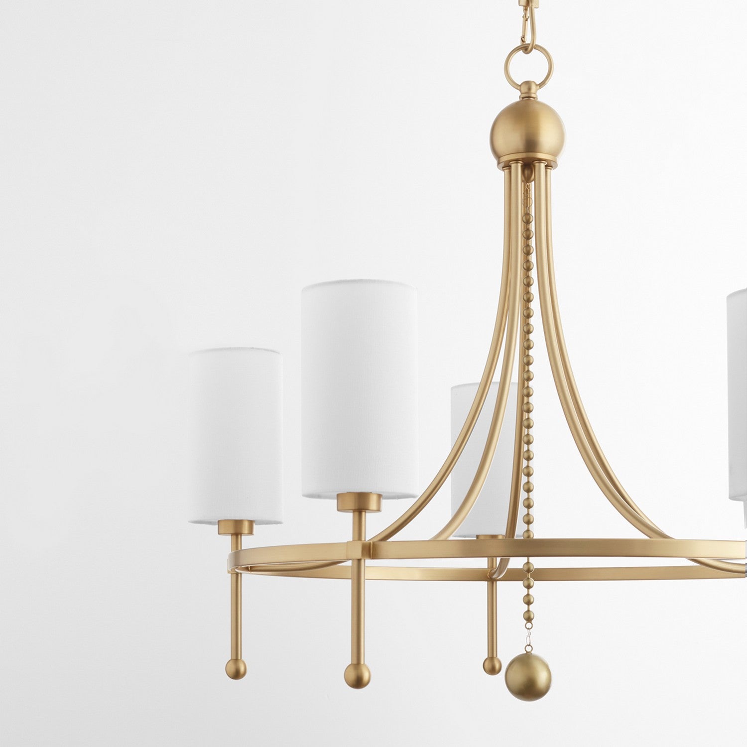 Quorum - 664-5-80 - Five Light Chandelier - Lee Boulevard - Aged Brass