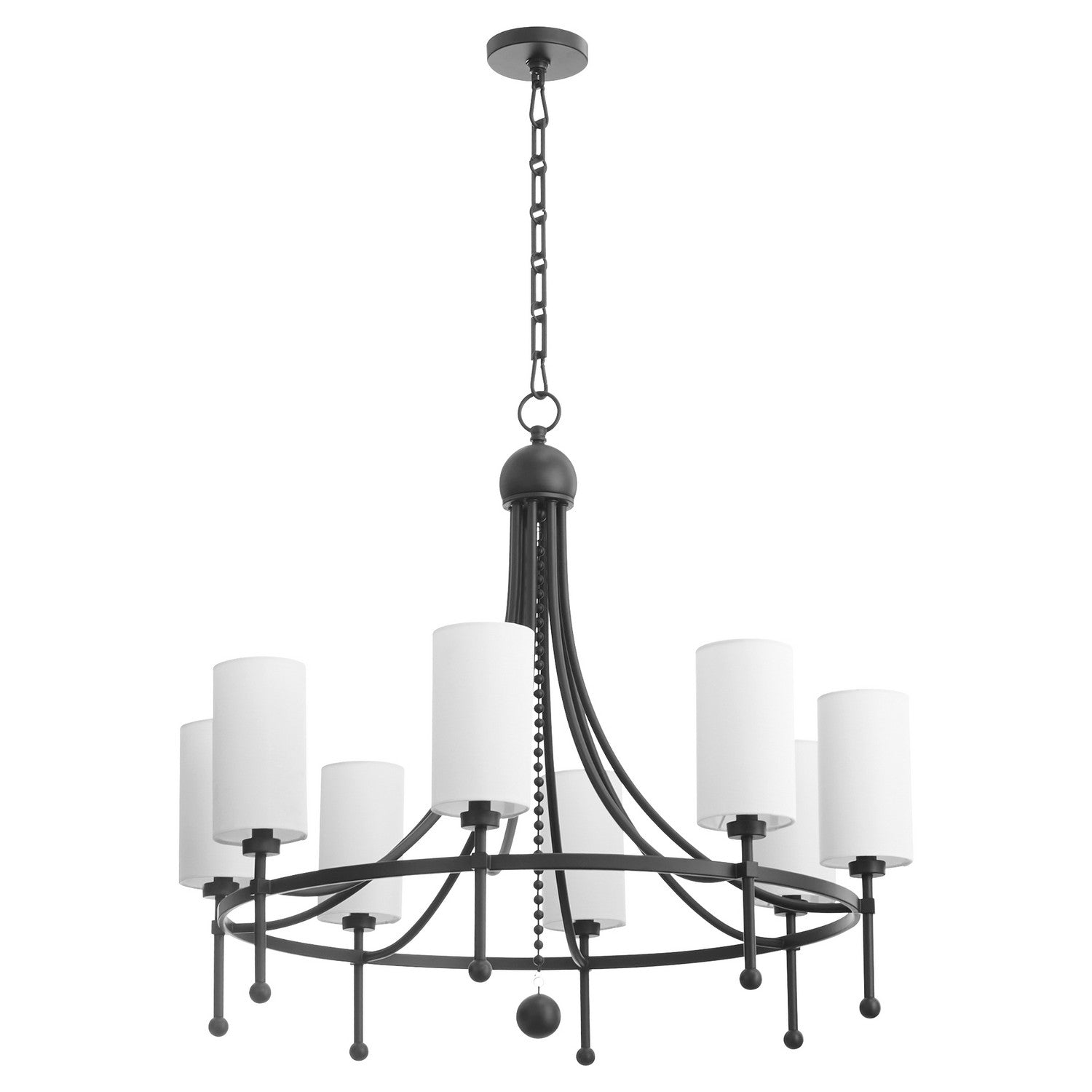 Quorum - 664-8-59 - Eight Light Chandelier - Lee Boulevard - Matte Black