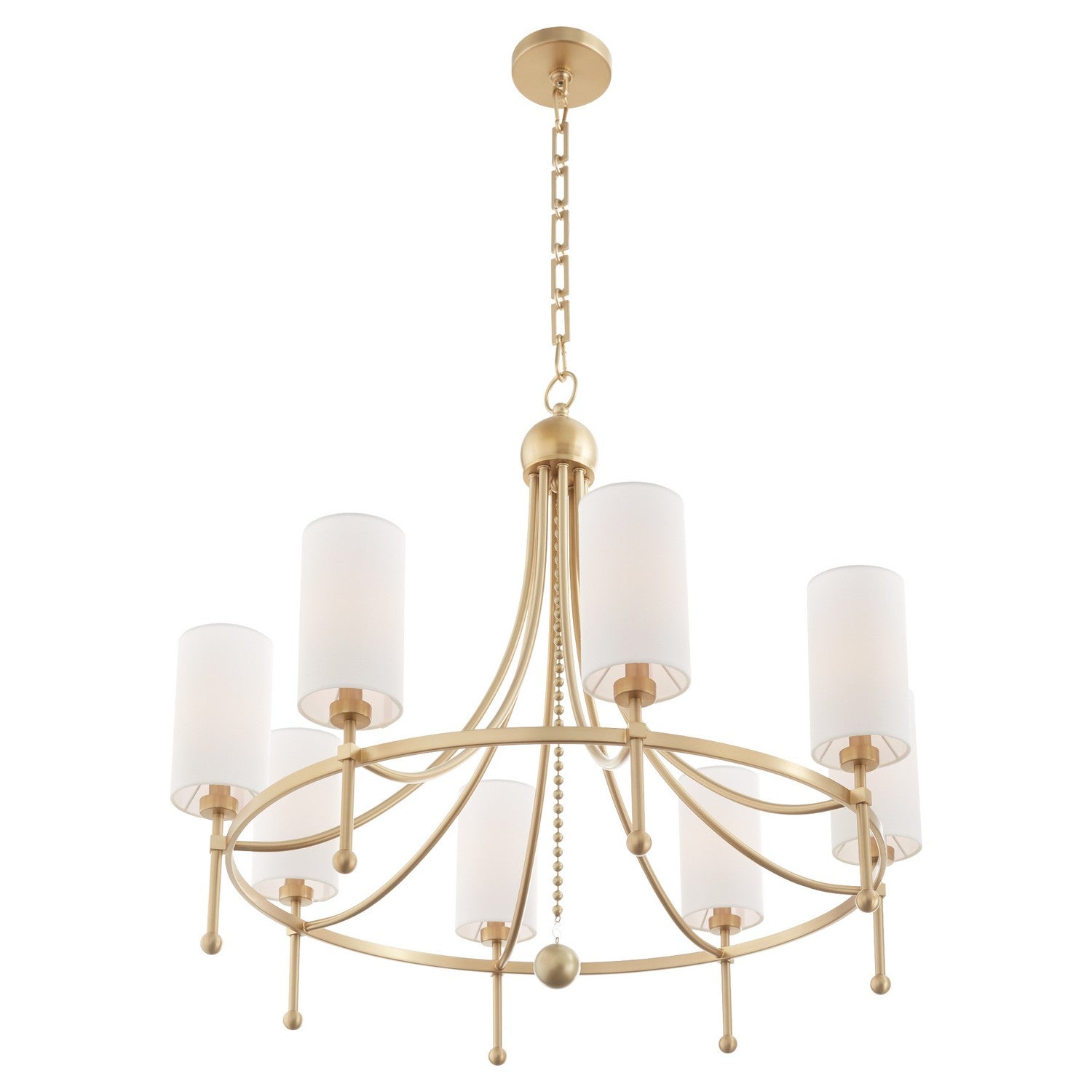 Quorum - 664-8-80 - Eight Light Chandelier - Lee Boulevard - Aged Brass