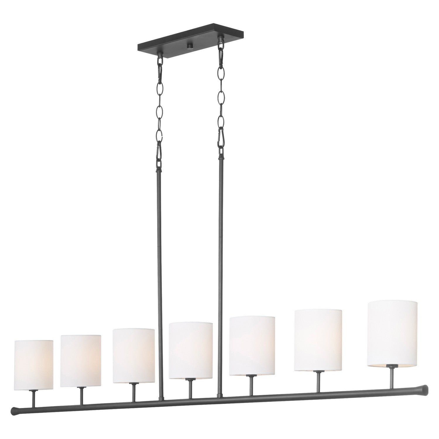 Quorum - 647-7-59 - Seven Light Linear Chandelier - Harmony - Matte Black