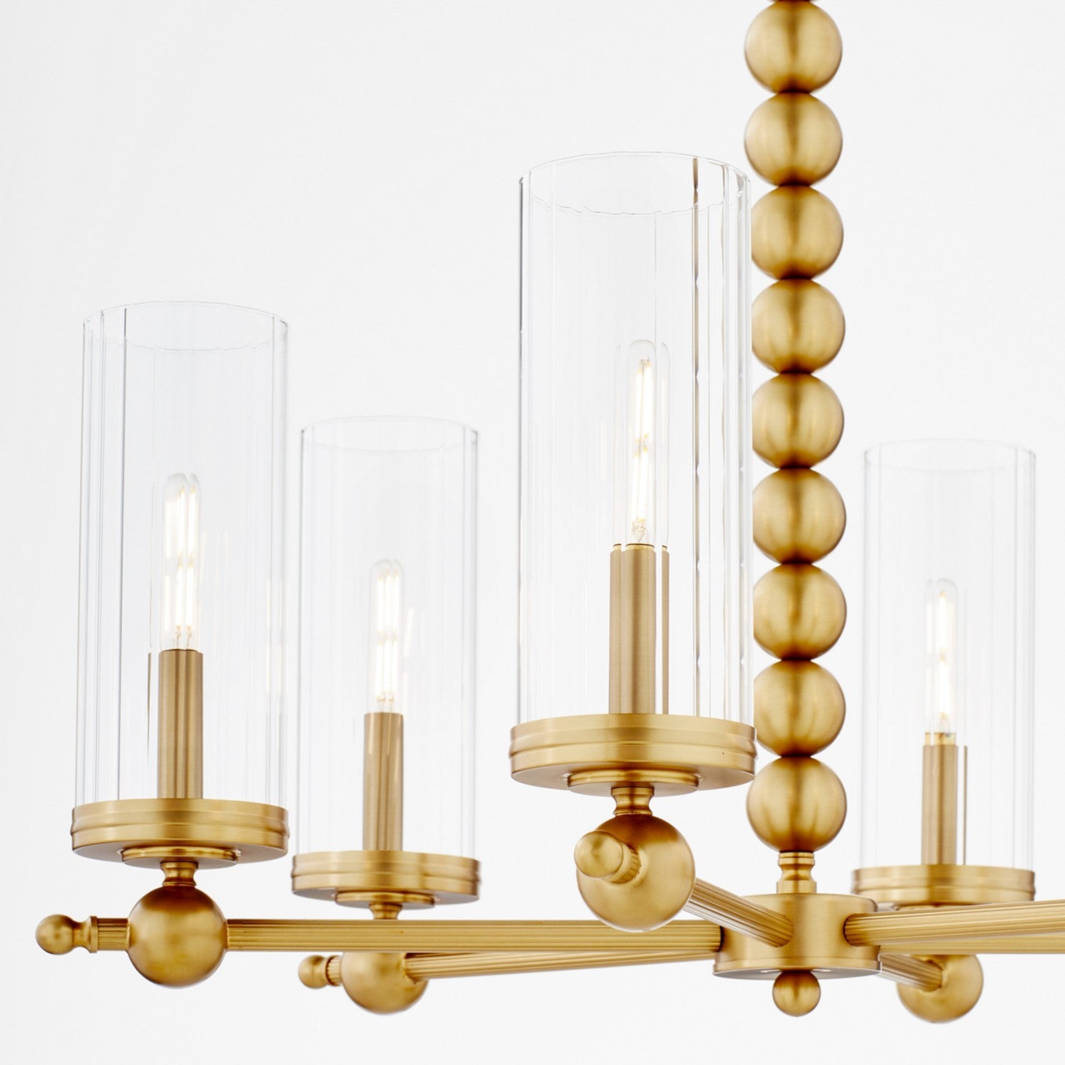 Quorum - 660-6-80 - Six Light Chandelier - Lee Boulevard - Aged Brass