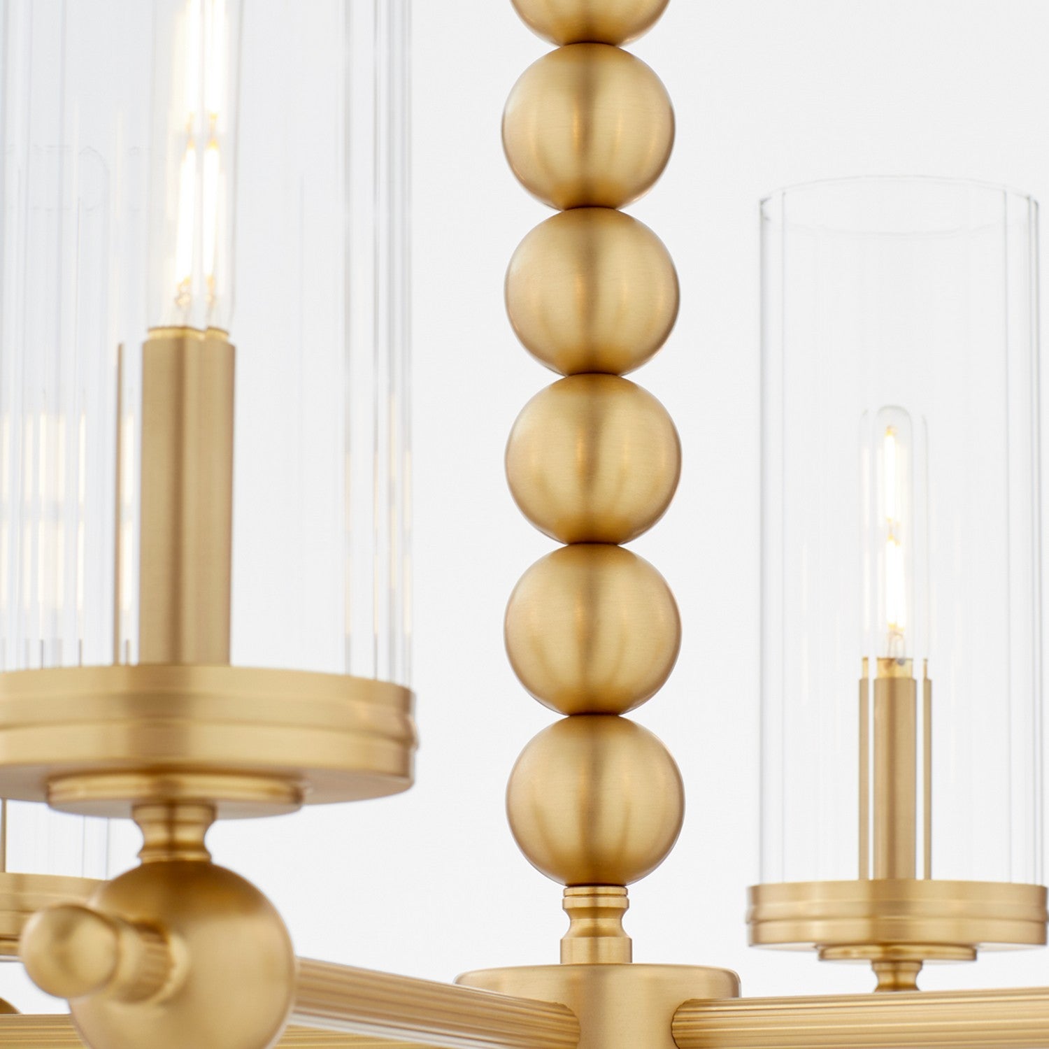 Quorum - 660-6-80 - Six Light Chandelier - Lee Boulevard - Aged Brass