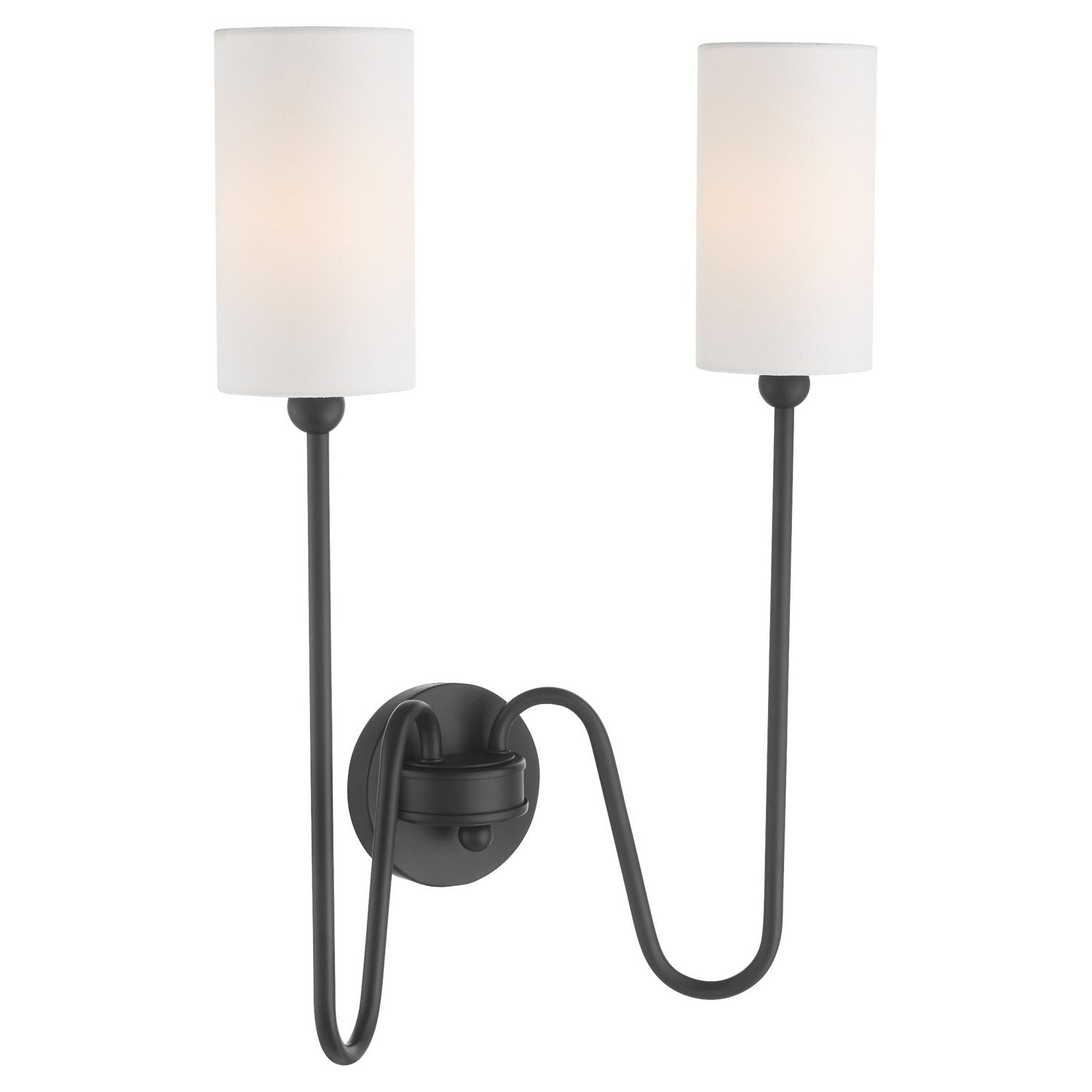 Quorum - 597-2-59 - Two Light Wall Mount - Charlotte - Matte Black