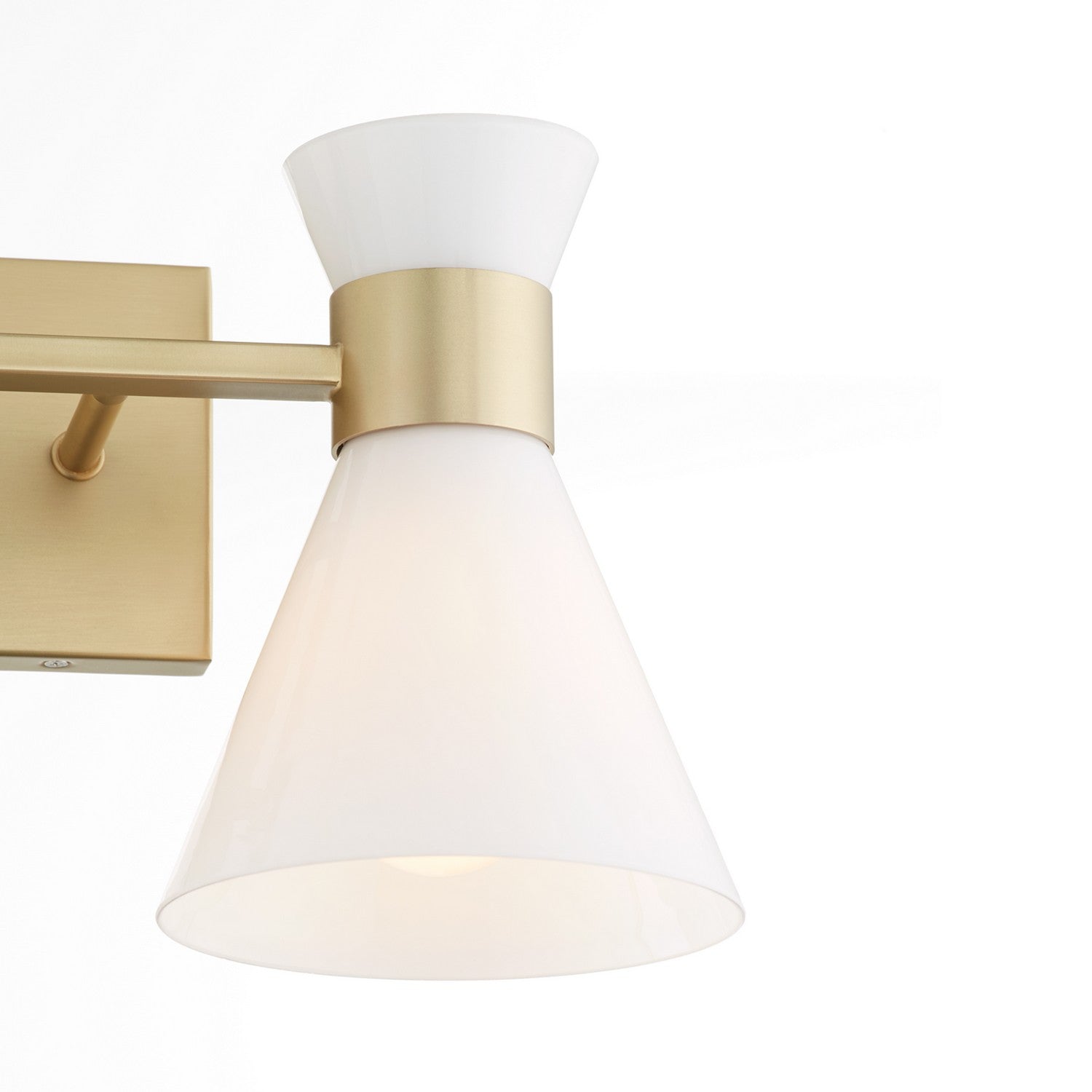 Quorum - 5119-2-80 - Two Light Vanity - Beldar - Aged Brass w/ Gloss Opal
