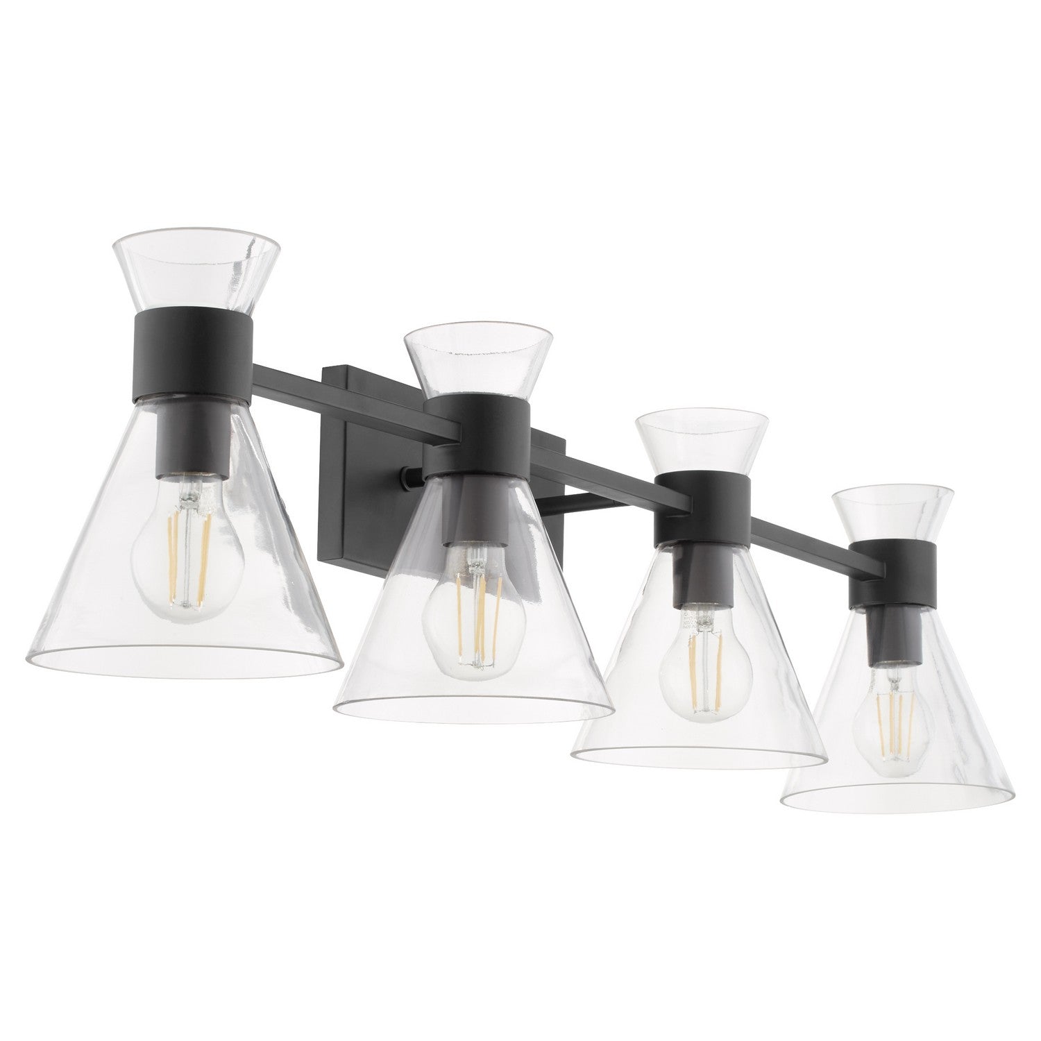 Quorum - 5119-4-259 - Four Light Vanity - Beldar - Matte Black w/ Clear Glass