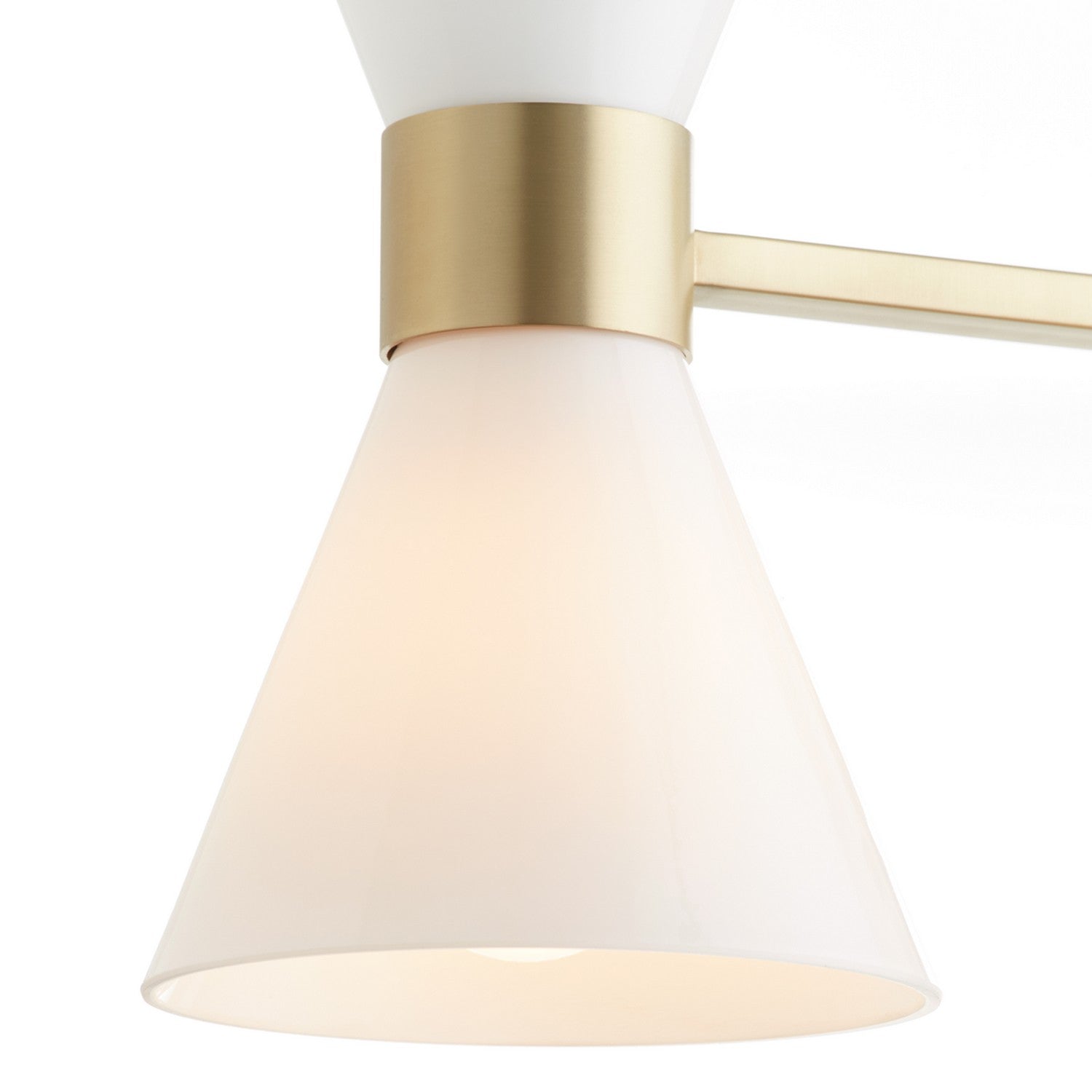 Quorum - 5119-4-80 - Four Light Vanity - Beldar - Aged Brass w/ Gloss Opal