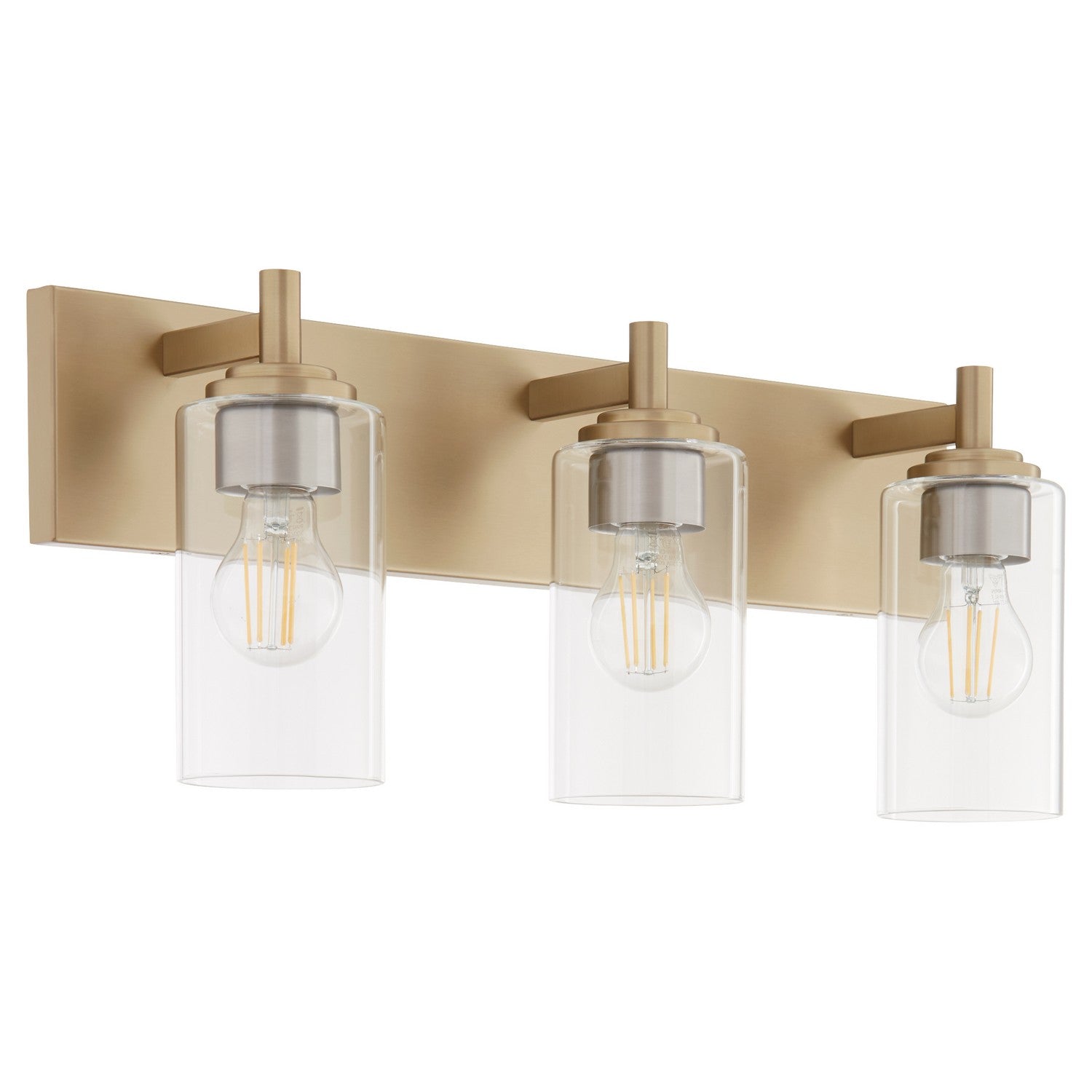 Quorum - 5200-3-80 - Three Light Vanity - Fallstaff - Aged Brass