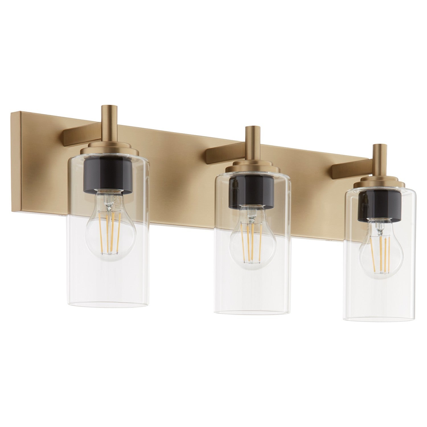 Quorum - 5200-3-80 - Three Light Vanity - Fallstaff - Aged Brass