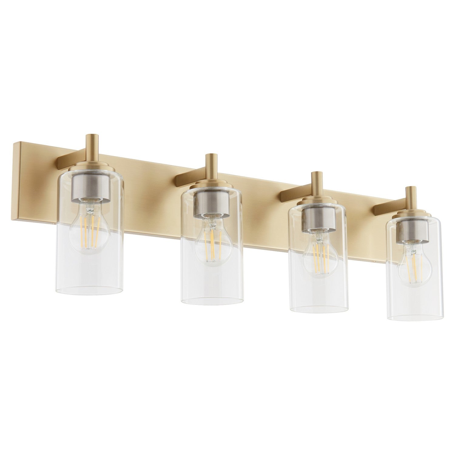Quorum - 5200-4-80 - Four Light Vanity - Fallstaff - Aged Brass