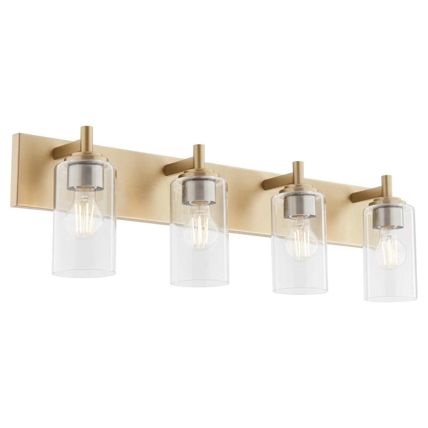 Quorum - 5200-4-80 - Four Light Vanity - Fallstaff - Aged Brass