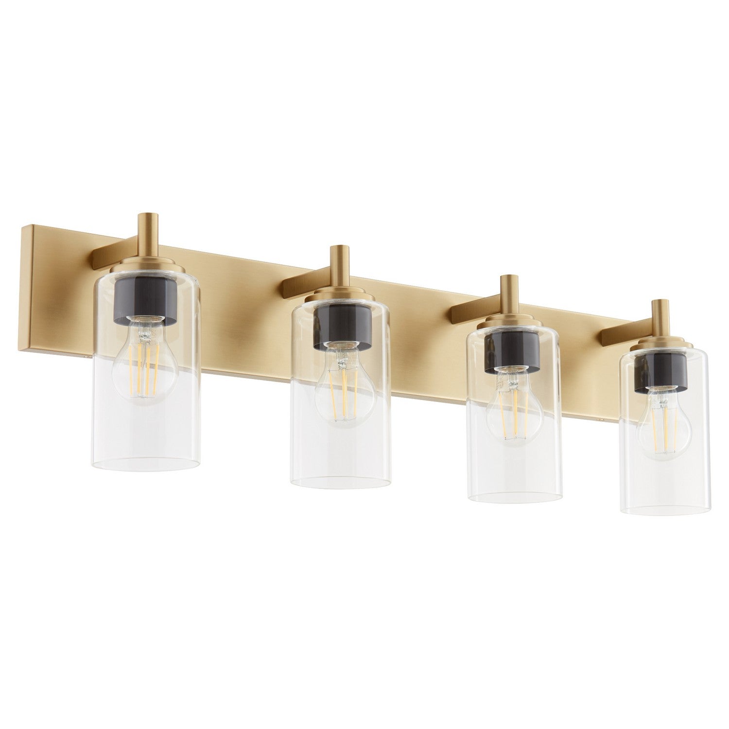Quorum - 5200-4-80 - Four Light Vanity - Fallstaff - Aged Brass