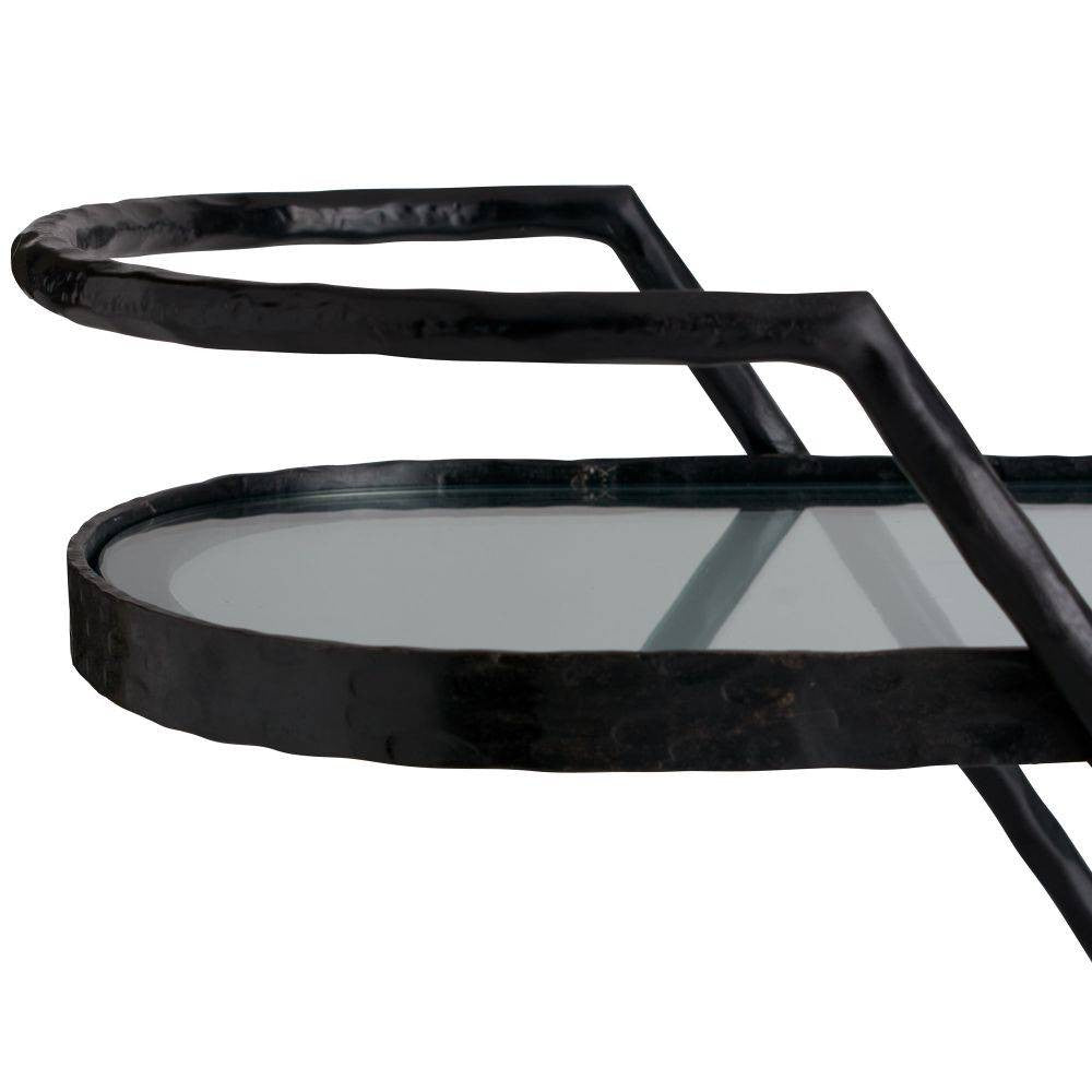 Arteriors - 4650 - Bar Cart - Nakoa - Blackened Iron
