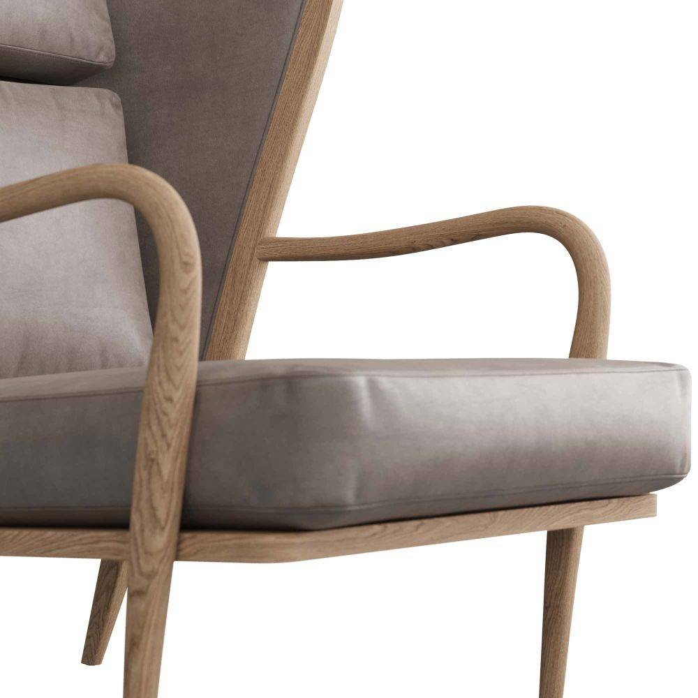 Arteriors - 5743 - Chair - Stassi - Smoke Oak/Carbon Leather