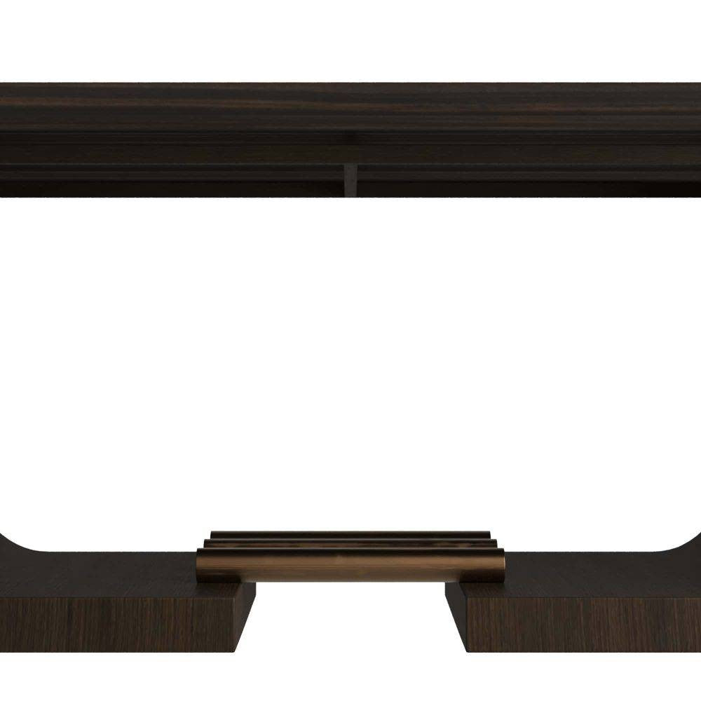 Arteriors - 5779 - Dining Table - Ralston - Ebony Acacia Veneer/Antique Brass