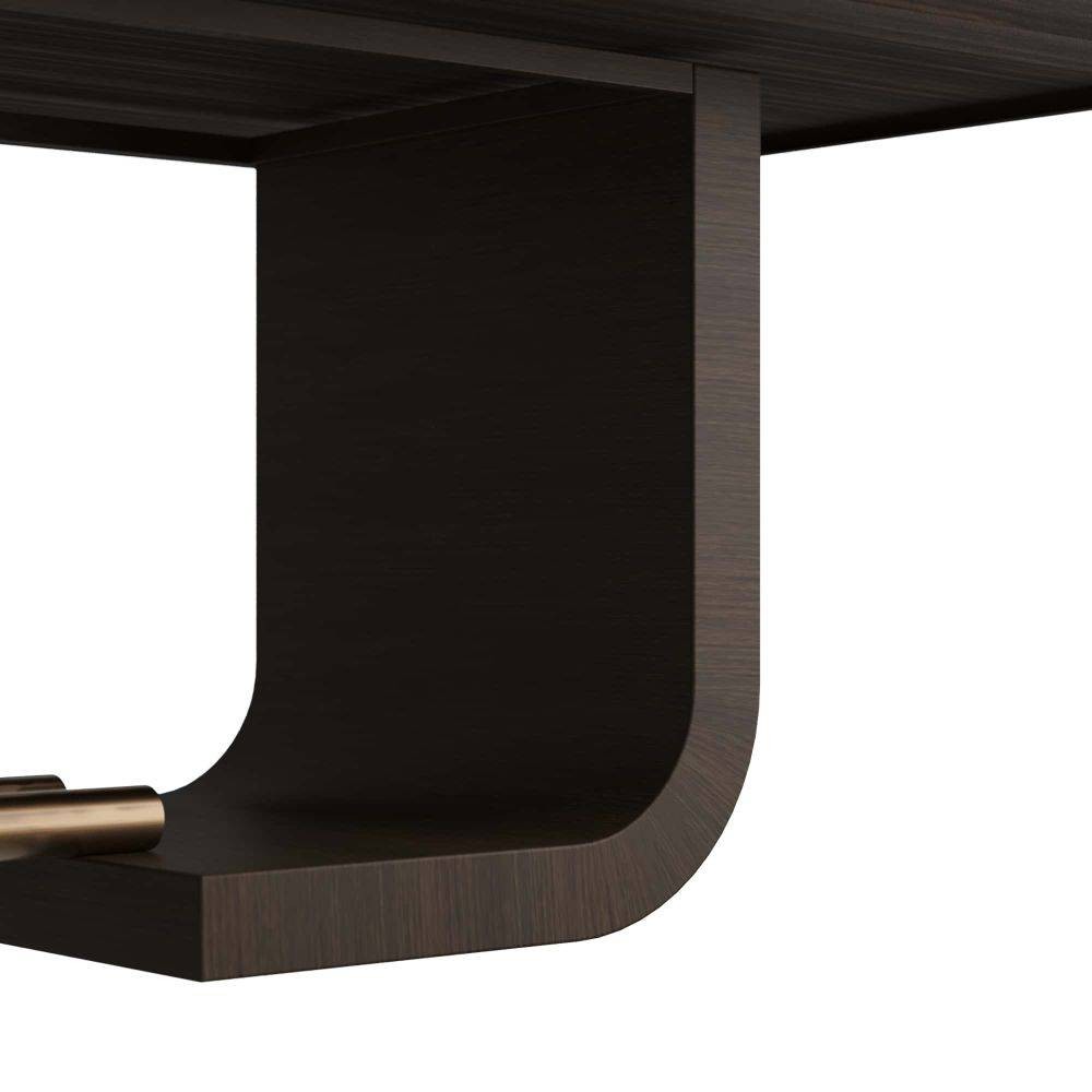 Arteriors - 5779 - Dining Table - Ralston - Ebony Acacia Veneer/Antique Brass