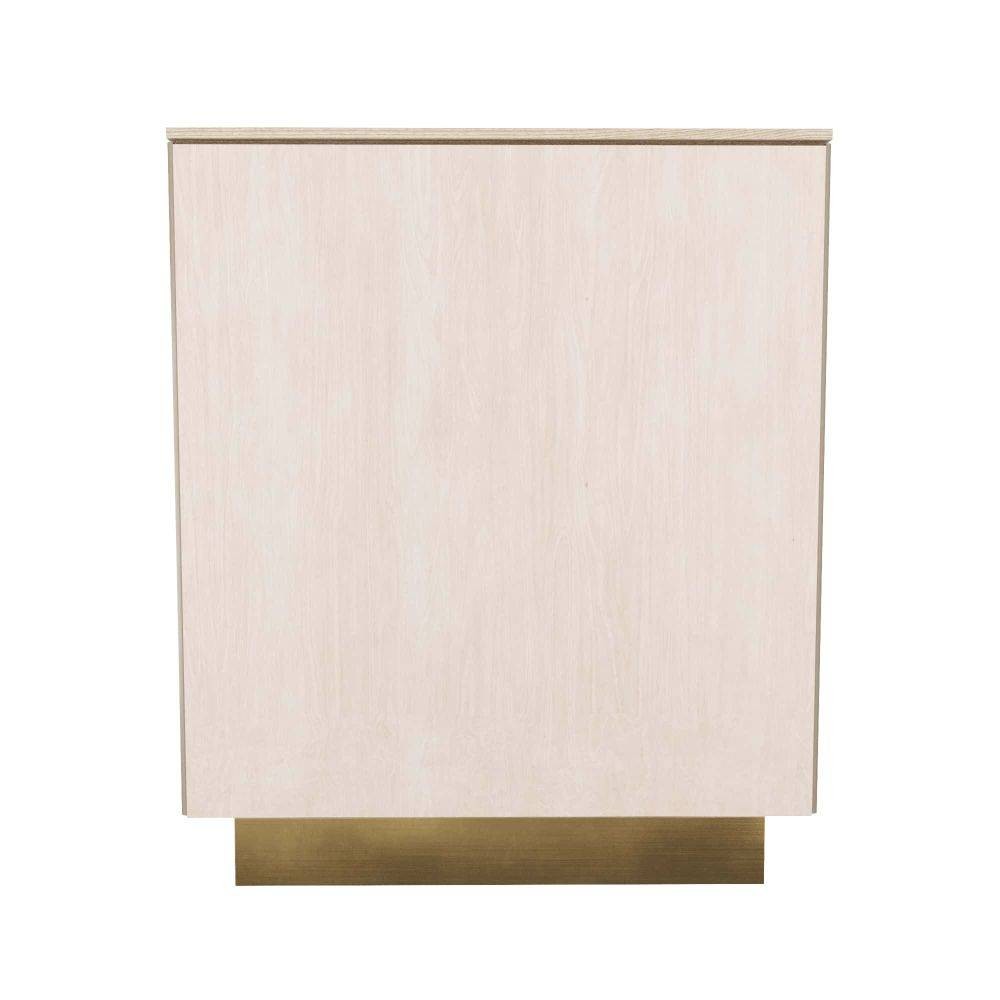 Arteriors - 6267 - Cocktail Cabinet - Pontevera - Gray Leather/Smoke Oak/Vintage Brass