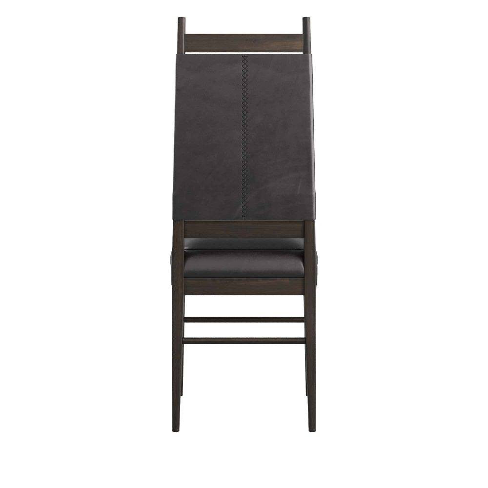 Arteriors - 6877 - Chair - Keegan - Ebony Wood/Black Leather