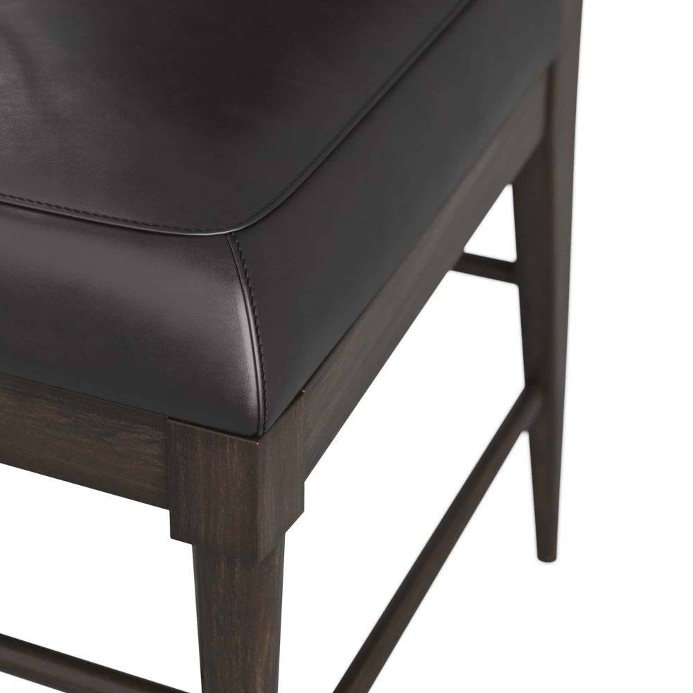 Arteriors - 6877 - Chair - Keegan - Ebony Wood/Black Leather