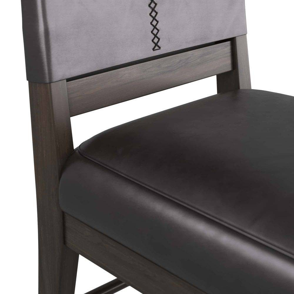 Arteriors - 6877 - Chair - Keegan - Ebony Wood/Black Leather