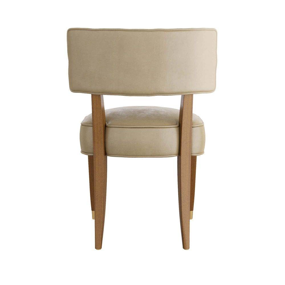Arteriors - 6901 - Dining Chair - Laurent - Morel Leather/Dark Walnut/Antique Brass