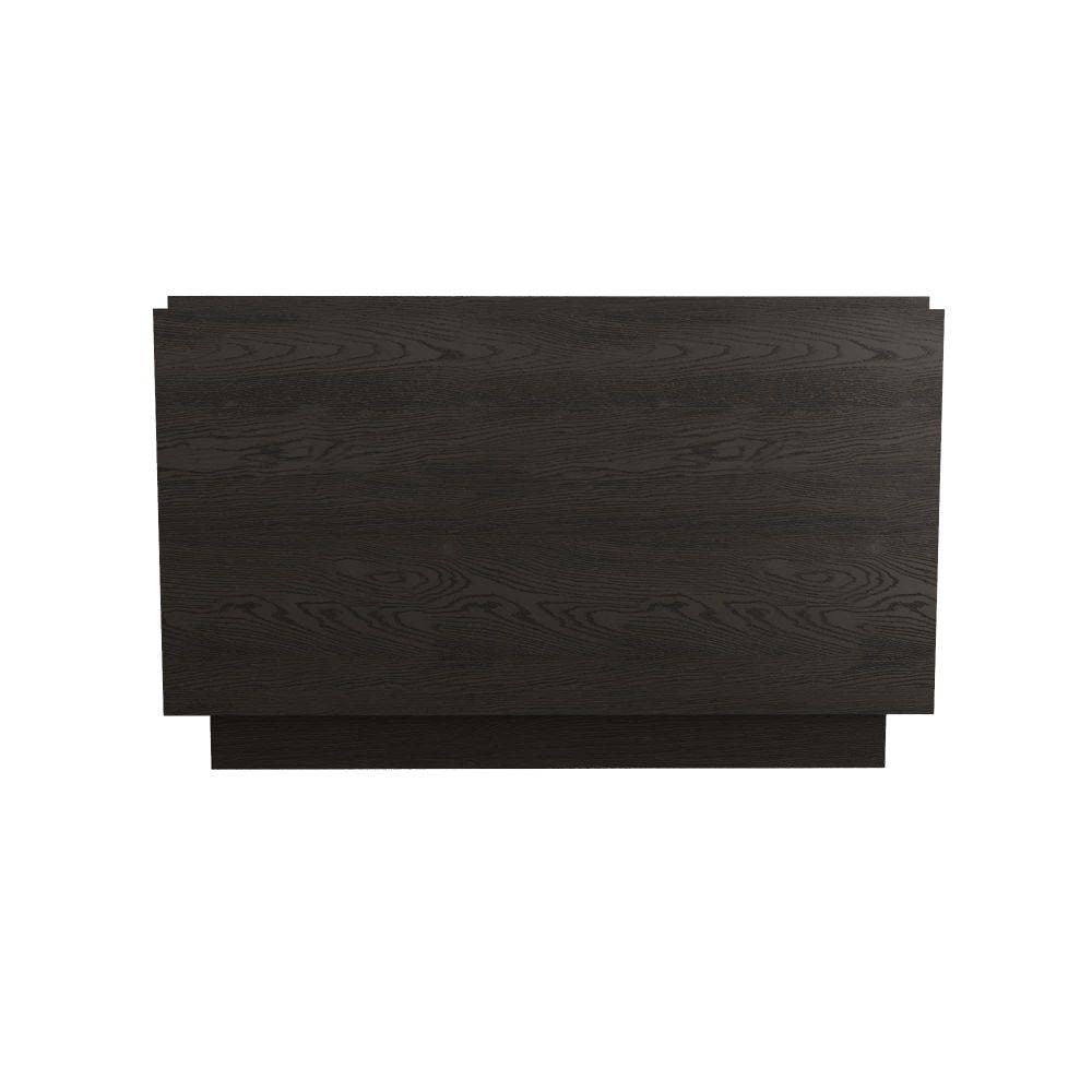 Arteriors - 6939 - Side Table - Puckett - Ebony Oak/Dove Leather/Antique Brass
