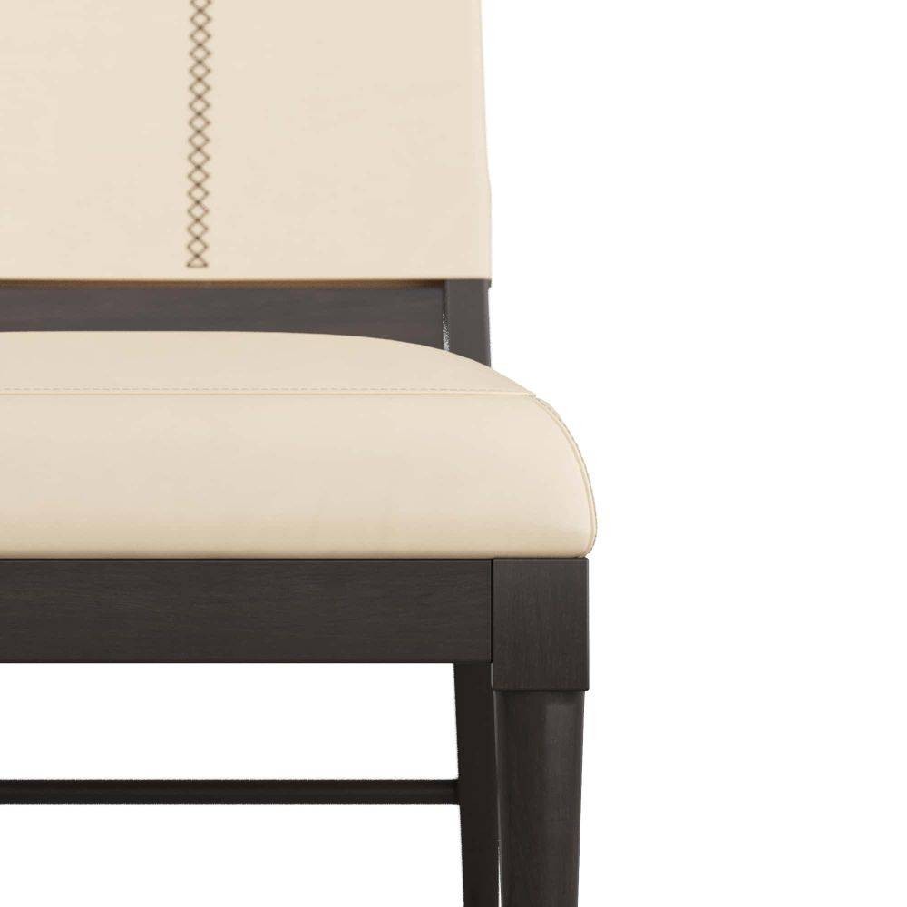 Arteriors - 6969 - Chair - Keegan - Ebony Wood/Ivory Leather