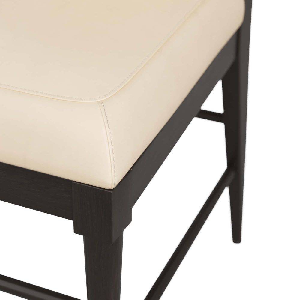 Arteriors - 6969 - Chair - Keegan - Ebony Wood/Ivory Leather