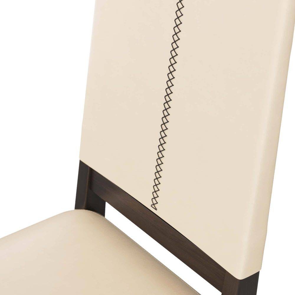 Arteriors - 6969 - Chair - Keegan - Ebony Wood/Ivory Leather
