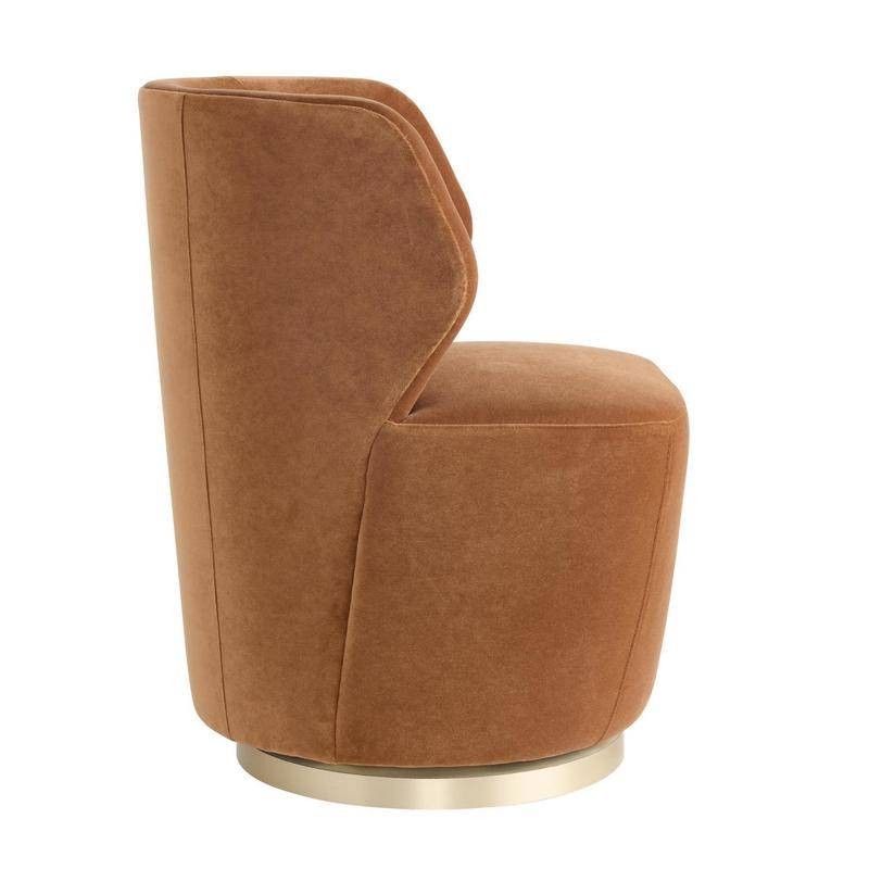Arteriors - 8172 - Chair - Poppy - Cider Velvet/Champagne Swivel
