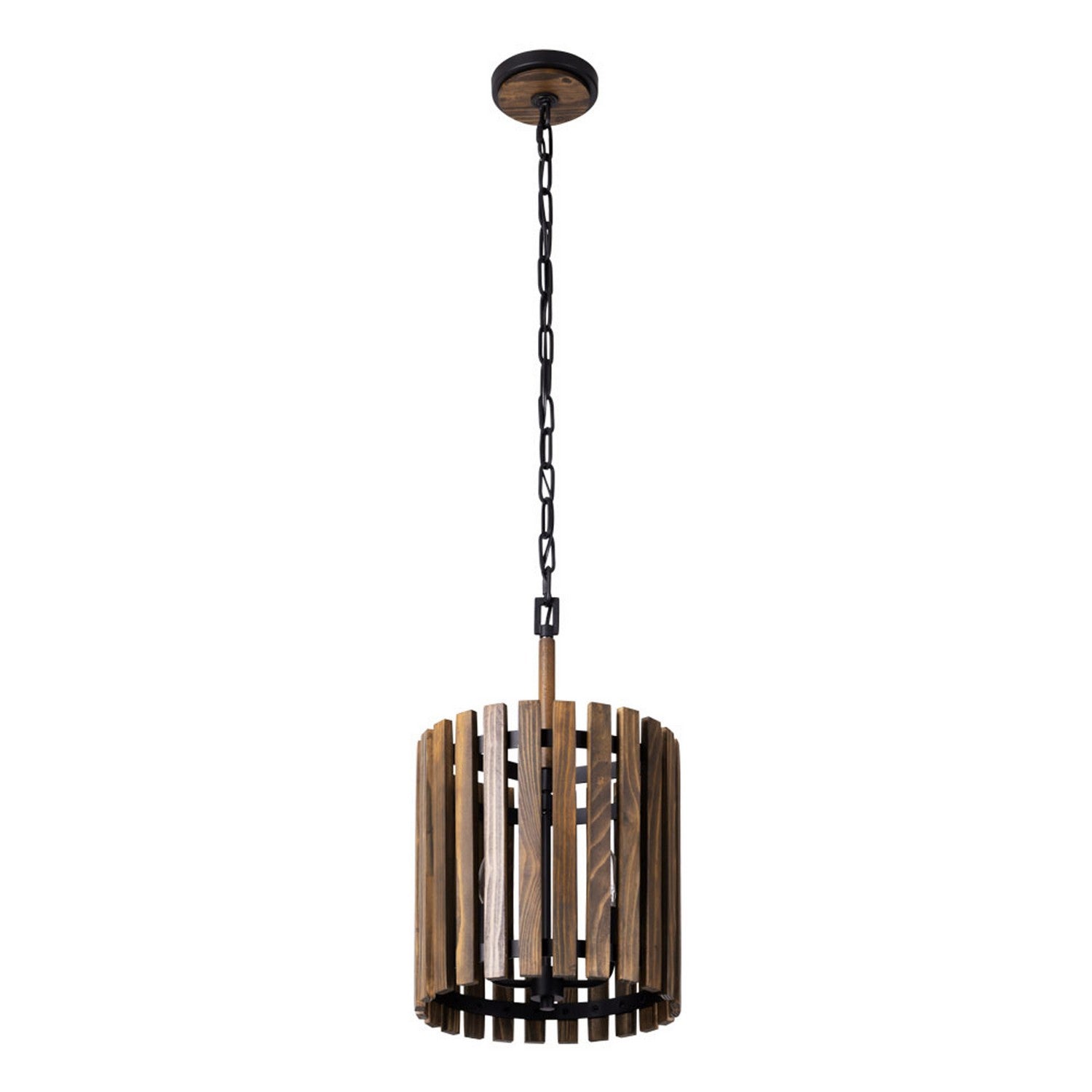 Varaluz - 387P02MBW - Two Light Pendant - Suratto - Matte Black/Medium Walnut