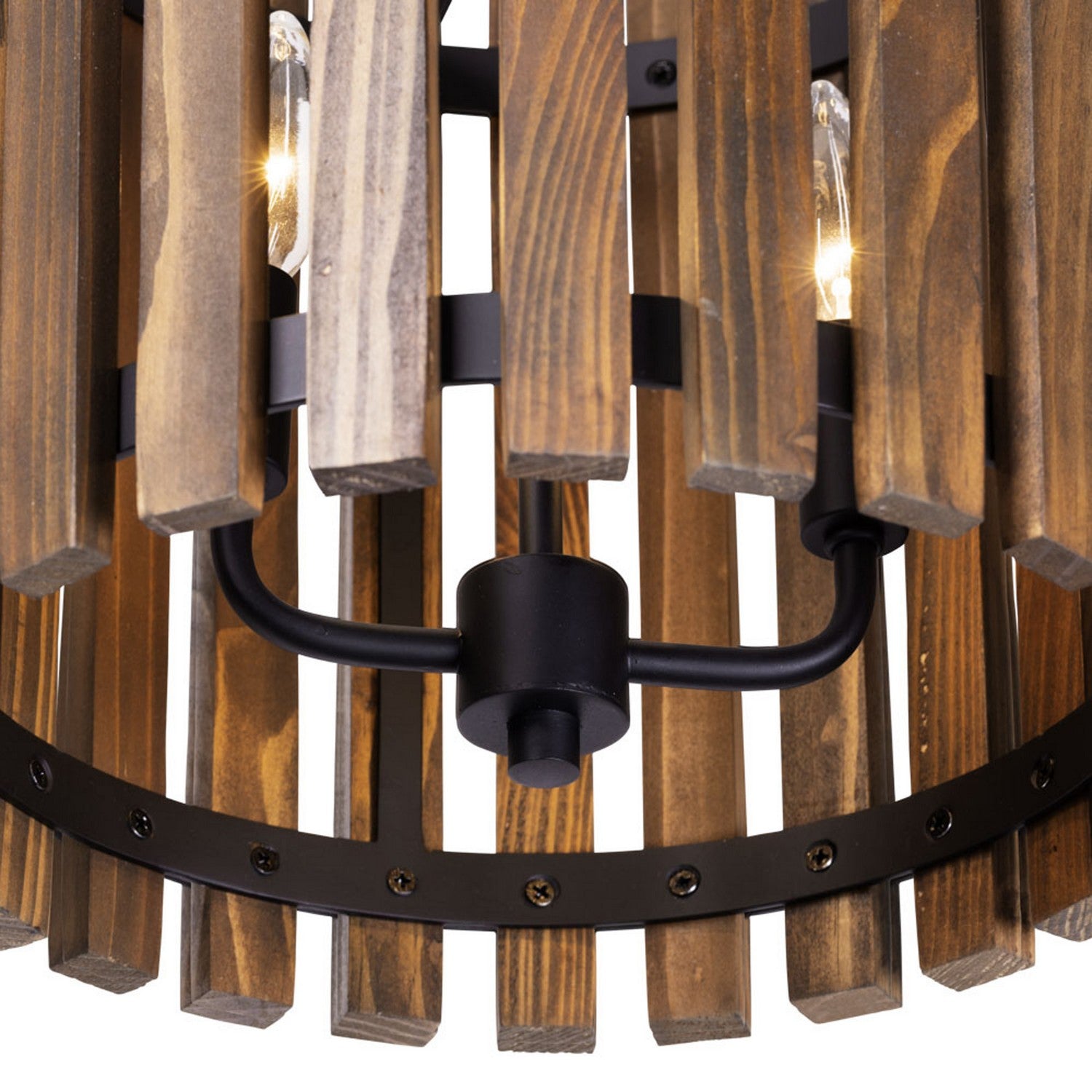 Varaluz - 387P02MBW - Two Light Pendant - Suratto - Matte Black/Medium Walnut