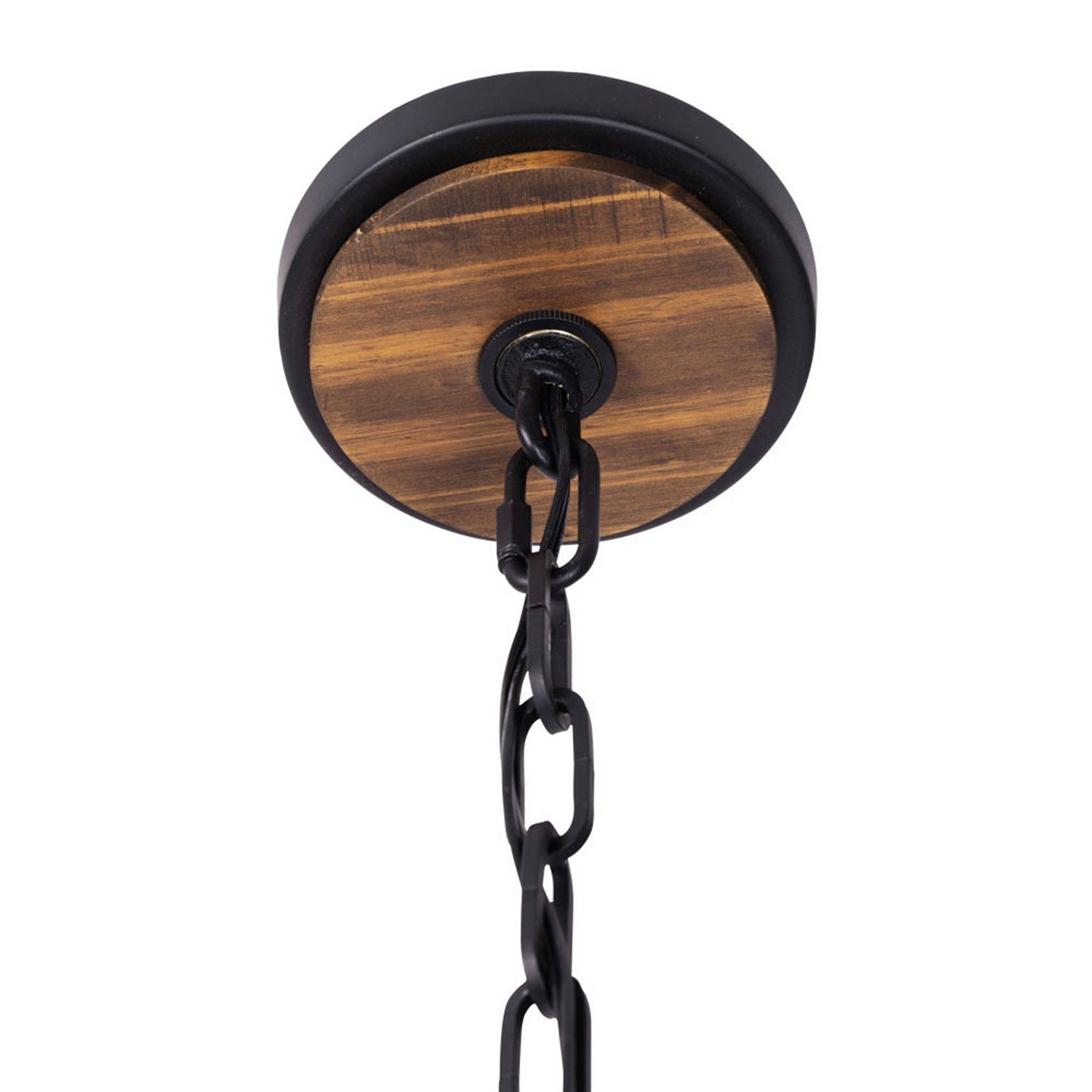 Varaluz - 387P06MBW - Six Light Pendant - Suratto - Matte Black/Medium Walnut