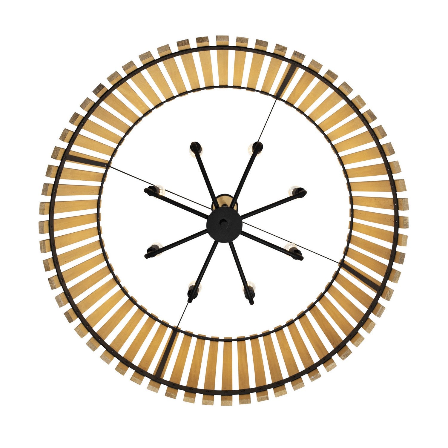 Varaluz - 387P08MBH - Eight Light Pendant - Suratto - Matte Black/Honey Blonde