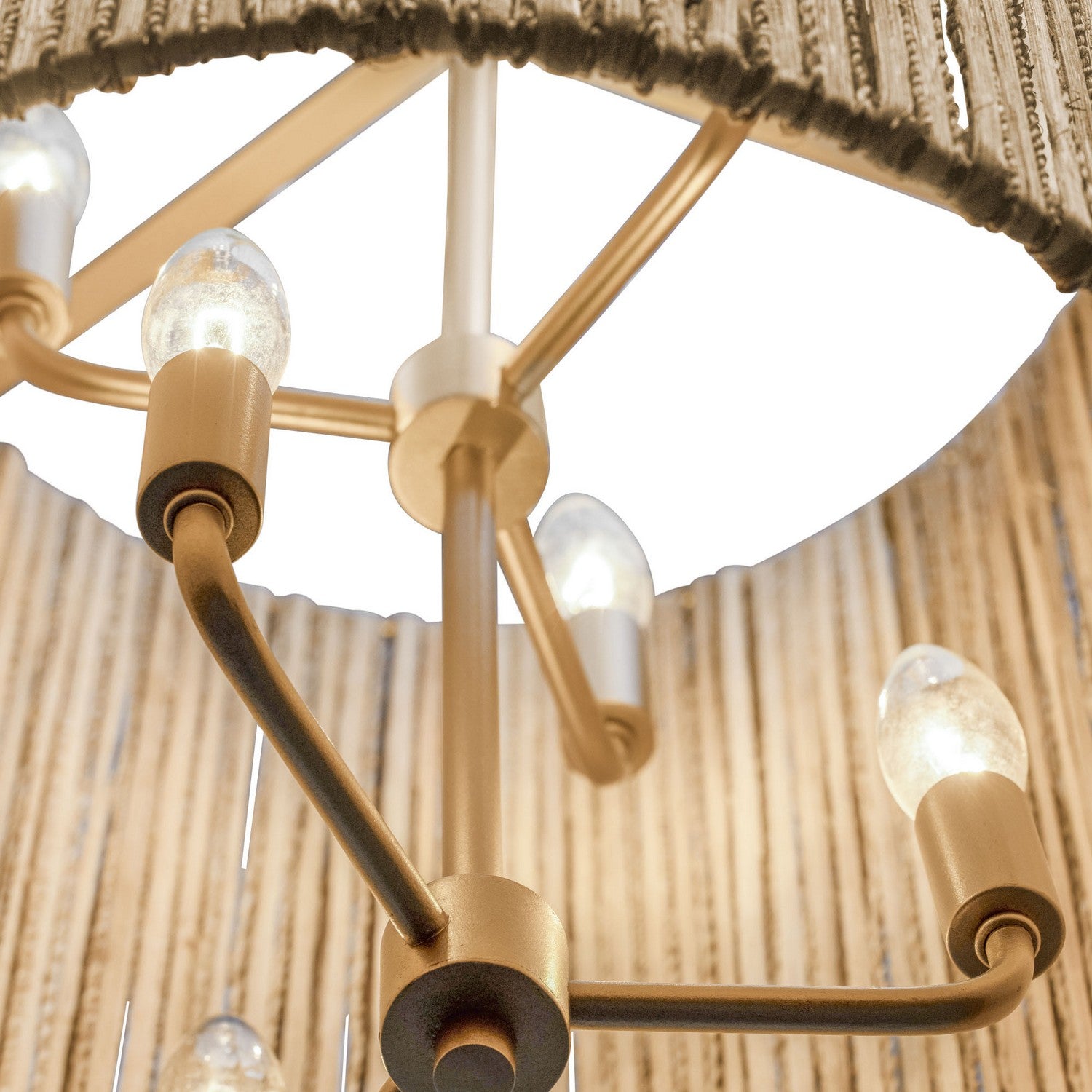 Varaluz - 391F06FG - Six Light Foyer Pendant - Jacob's Ladder - French Gold
