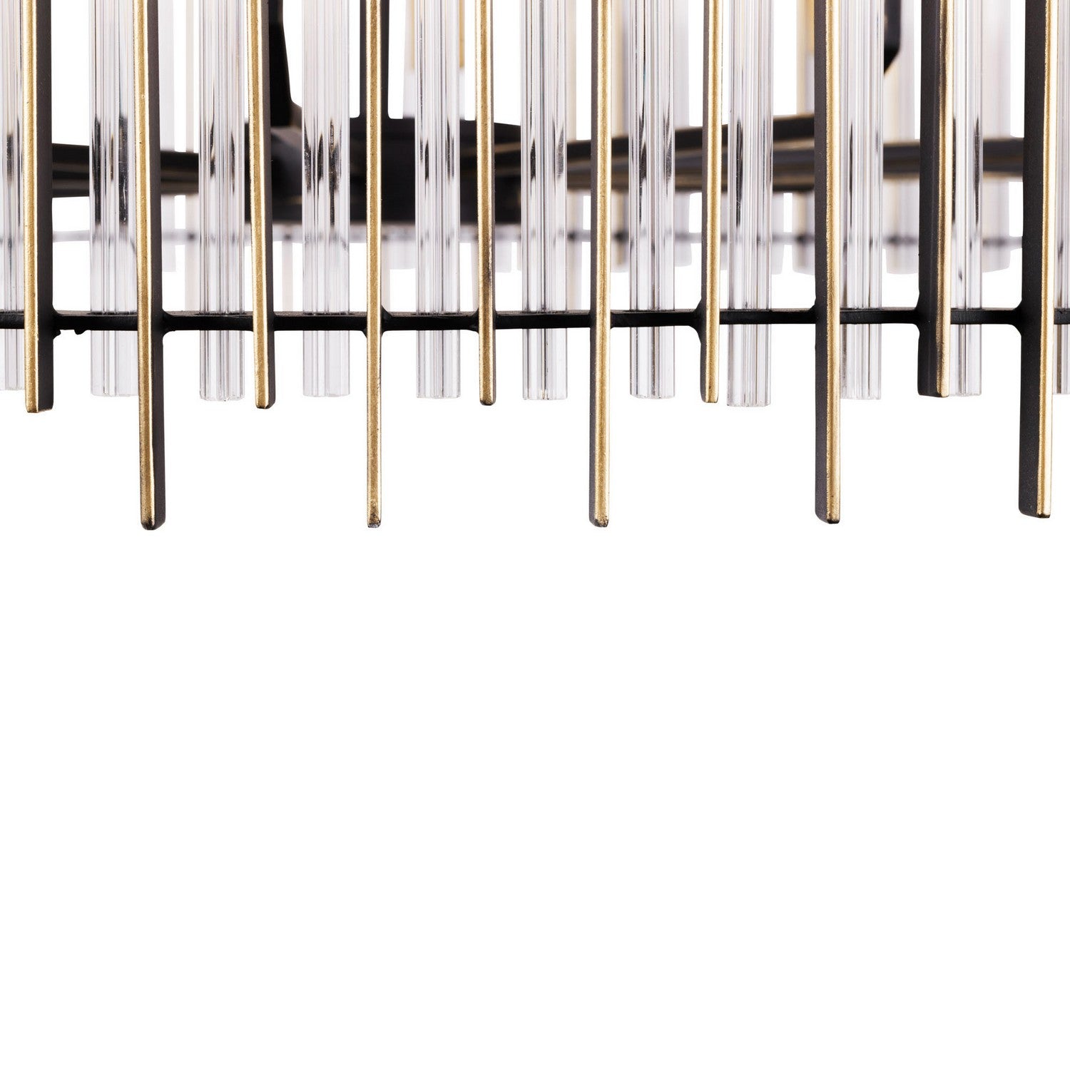 Varaluz - 393P10MBFG - Ten Light Pendant - Park Row - Matte Black/French Gold