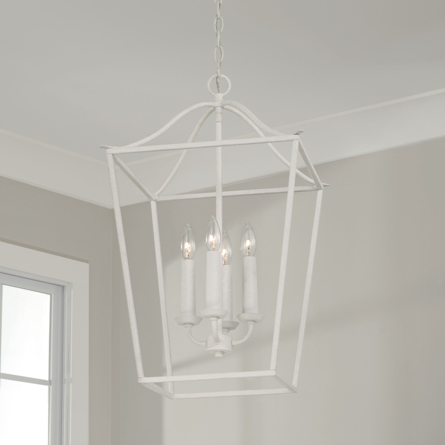 Capital Lighting - 550641XW - Four Light Pendant - Grady - Textured White