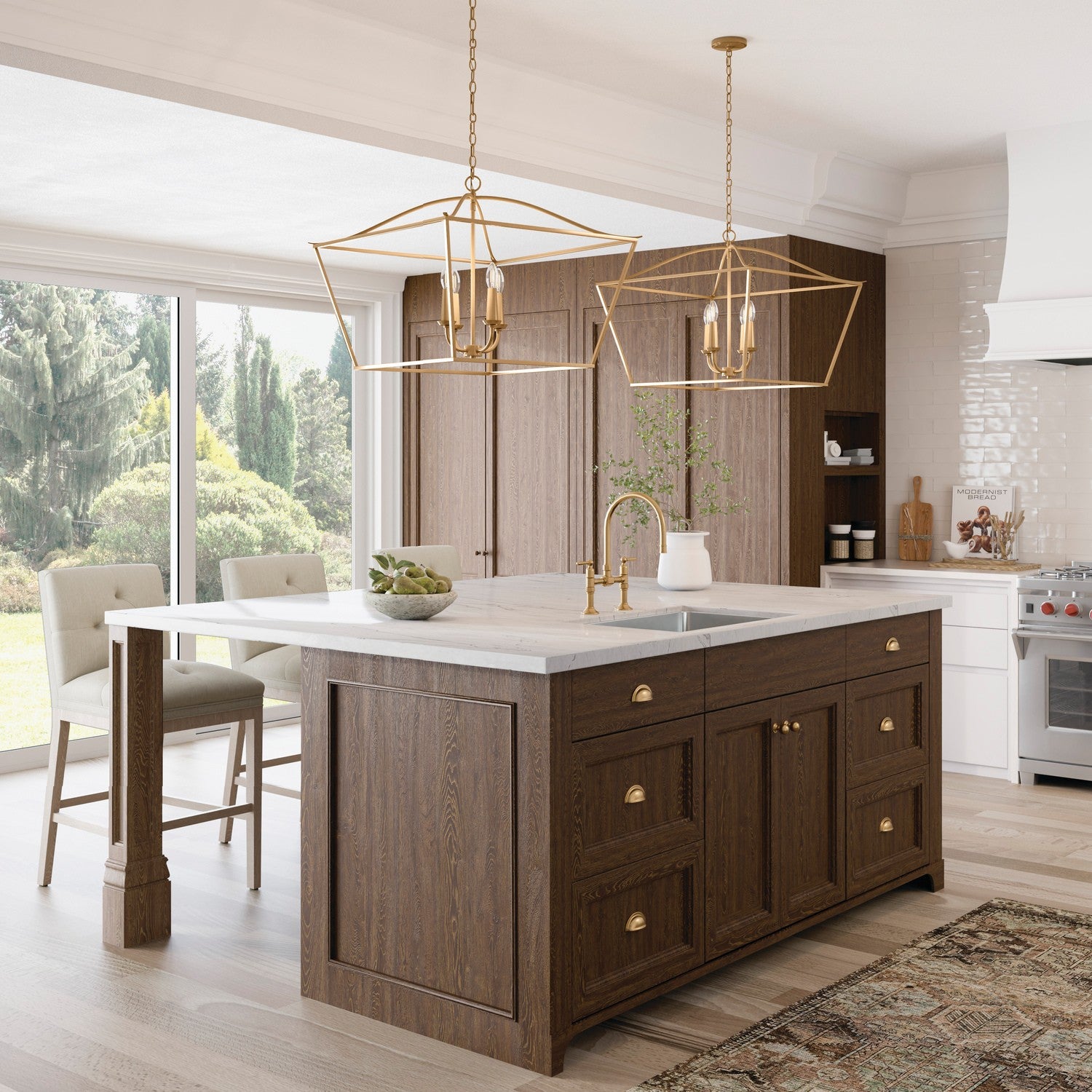 Capital Lighting - 350641MA - Four Light Pendant - Grady - Matte Brass