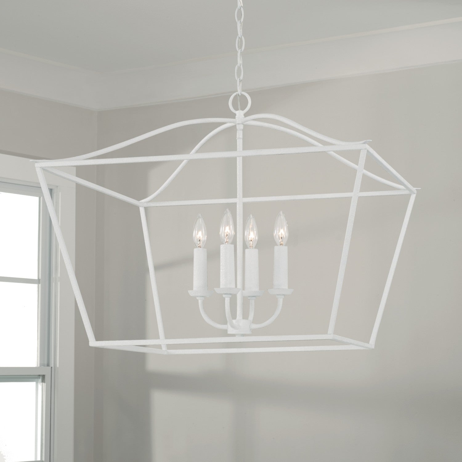 Capital Lighting - 350641XW - Four Light Pendant - Grady - Textured White