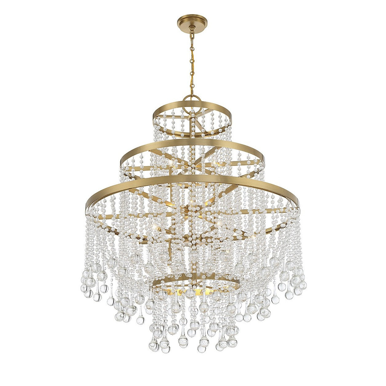 Savoy House - 1-1868-15-322 - 15 Light Chandelier - Luna - Warm Brass