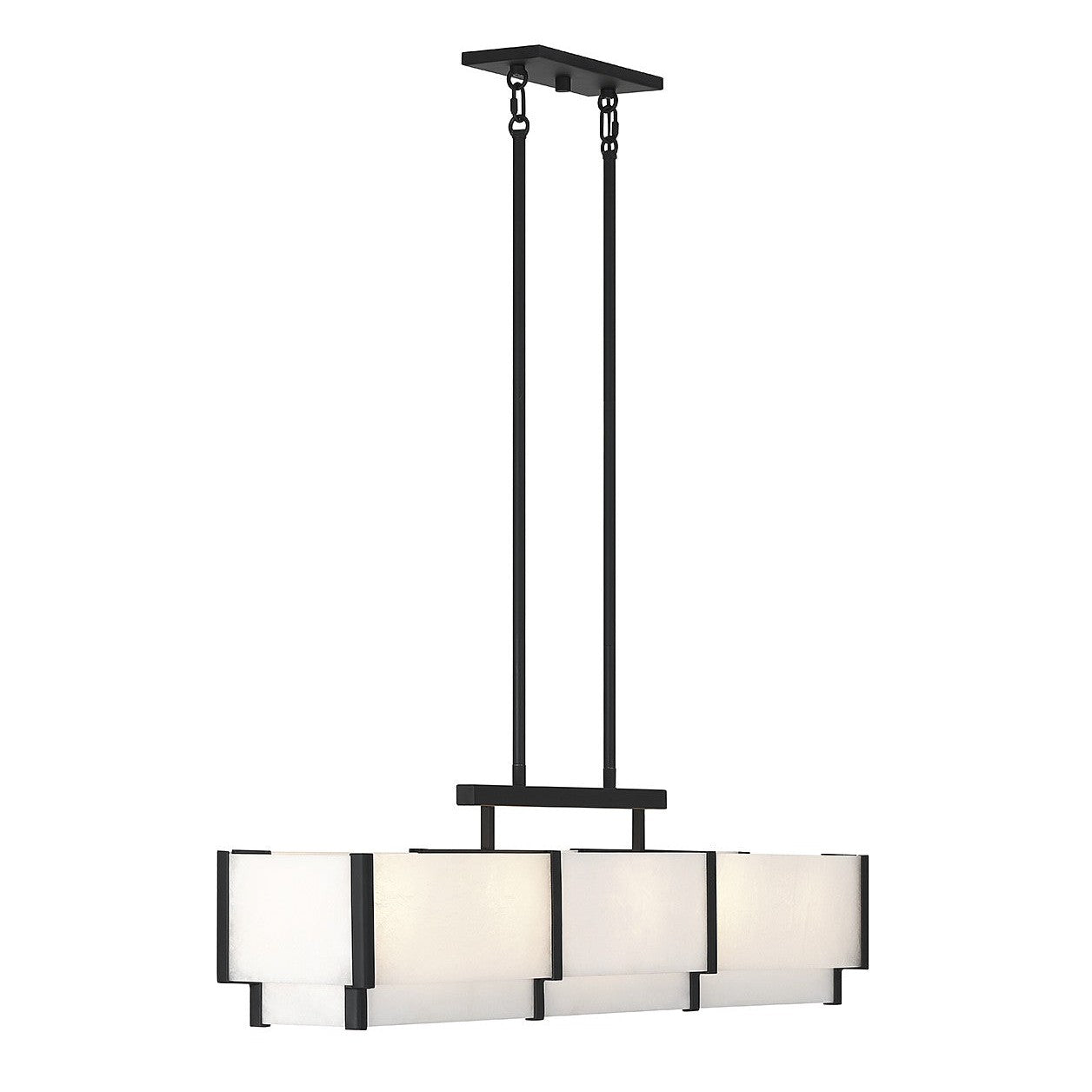 Savoy House - 1-2330-5-50 - Five Light Linear Chandelier - Orleans - Black Cashmere